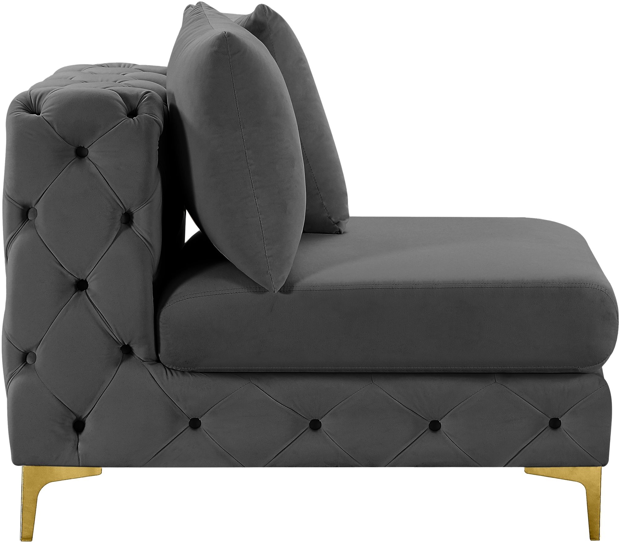Tremblay Velvet Modular Armless Chair
