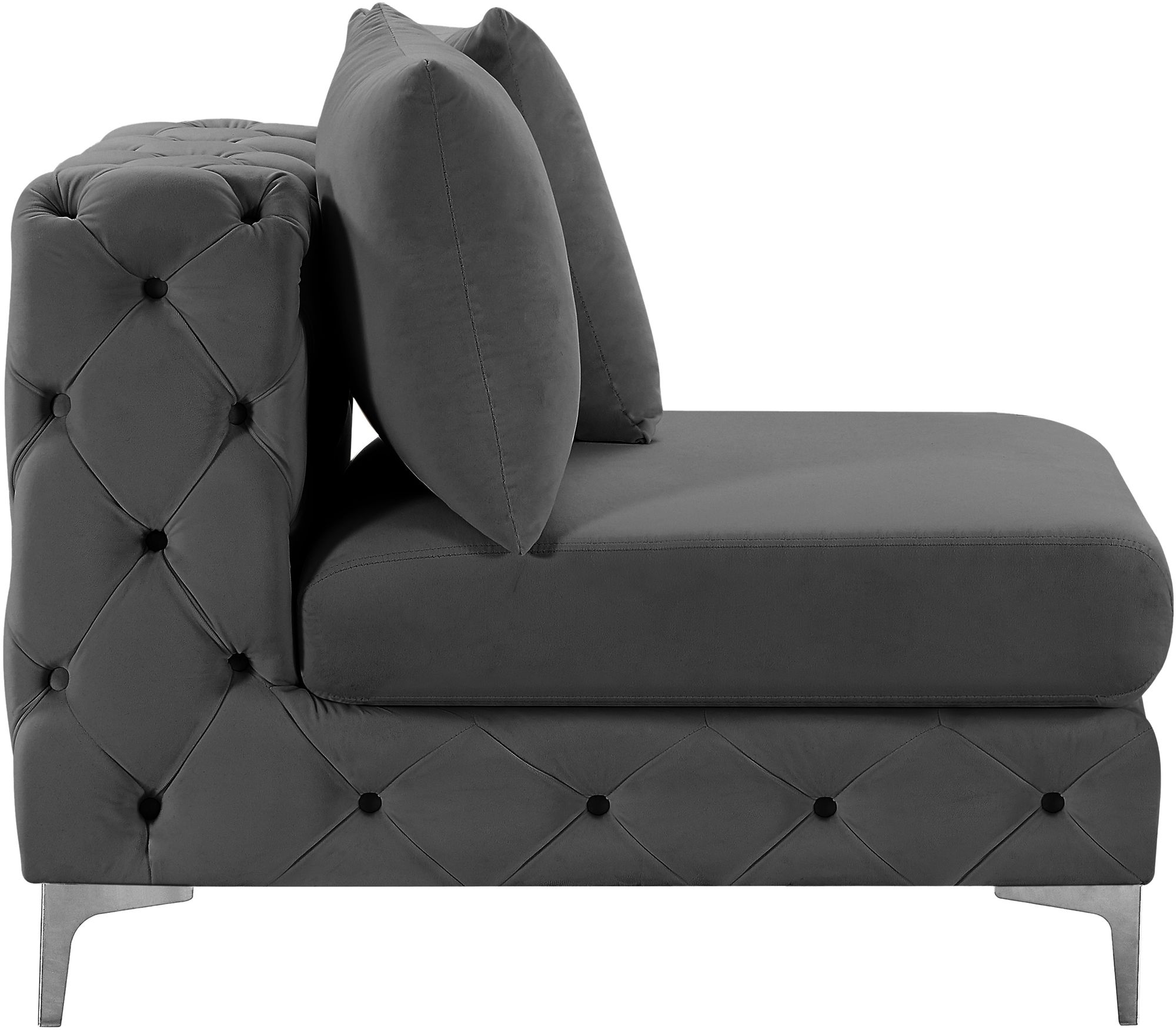 Tremblay Velvet Modular Armless Chair