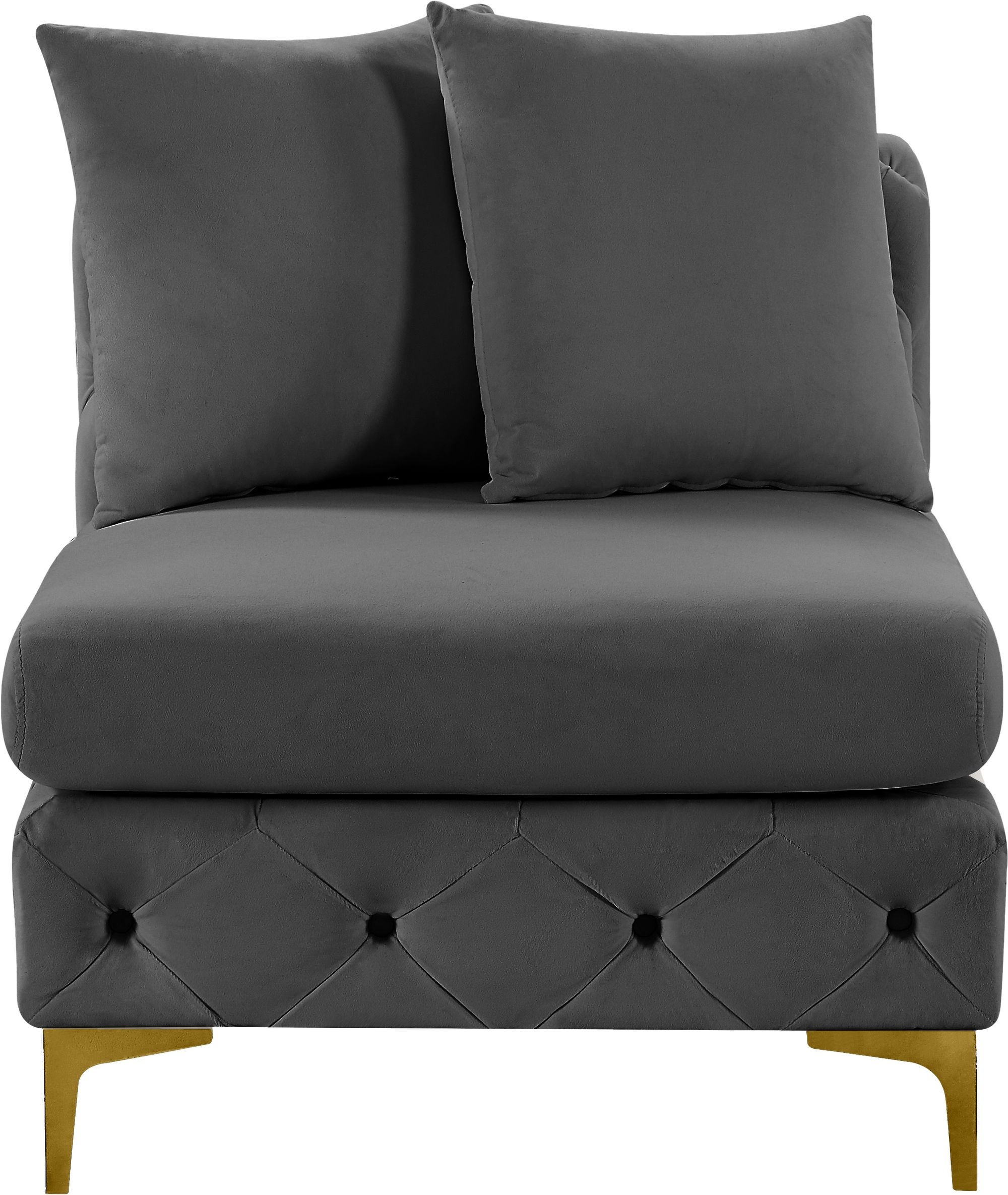 Tremblay Velvet Modular Armless Chair