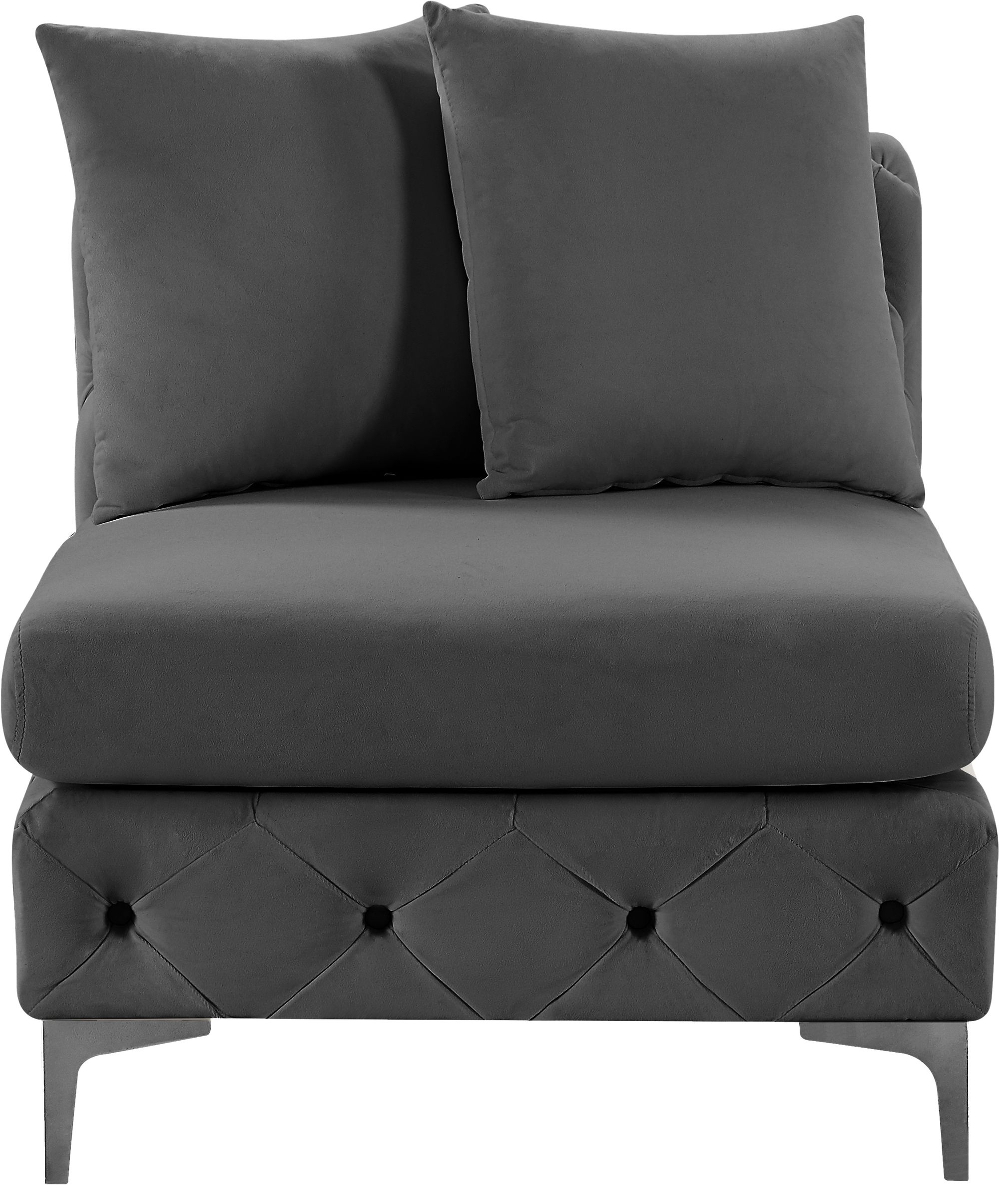Tremblay Velvet Modular Armless Chair