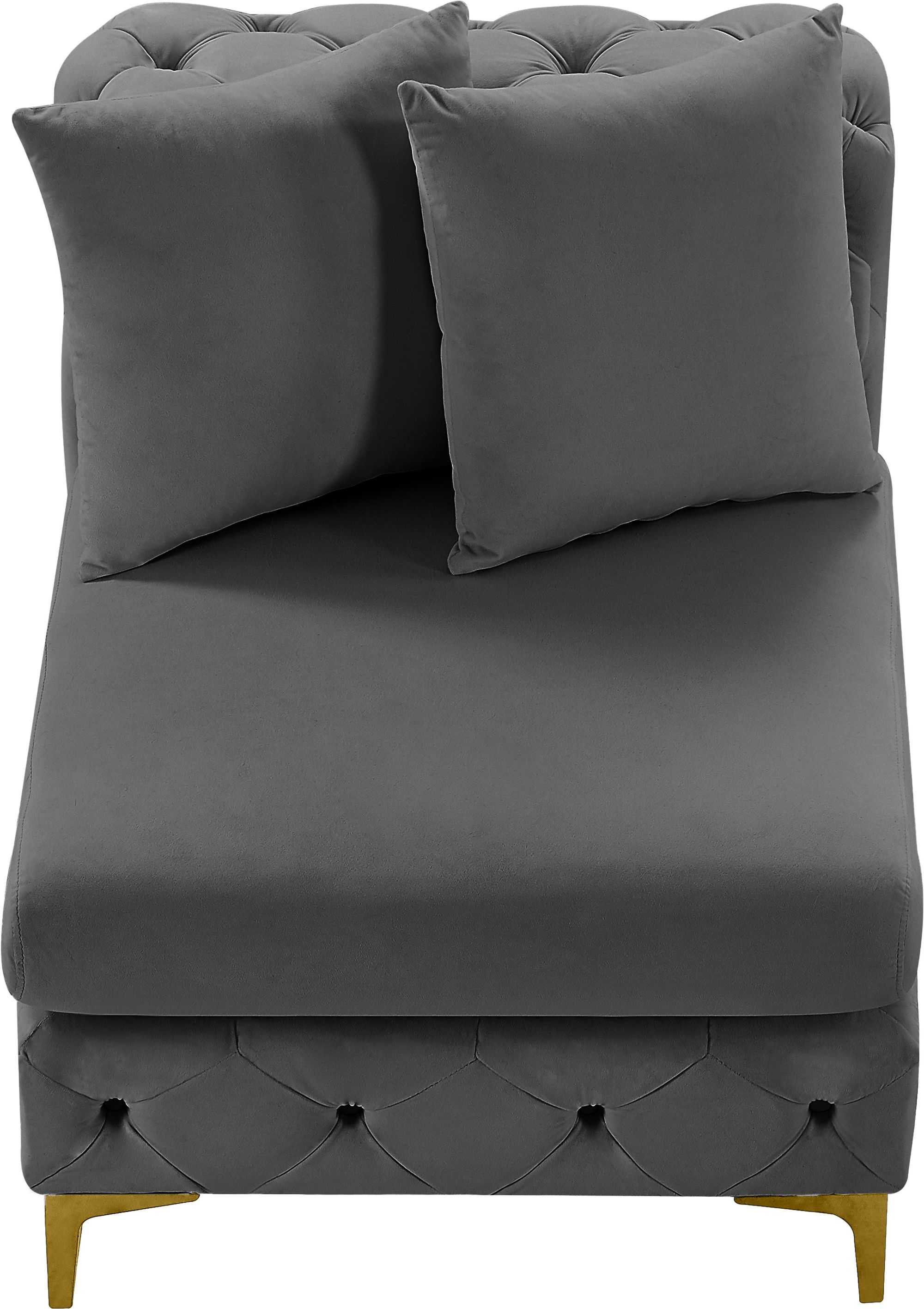 Tremblay Velvet Modular Armless Chair