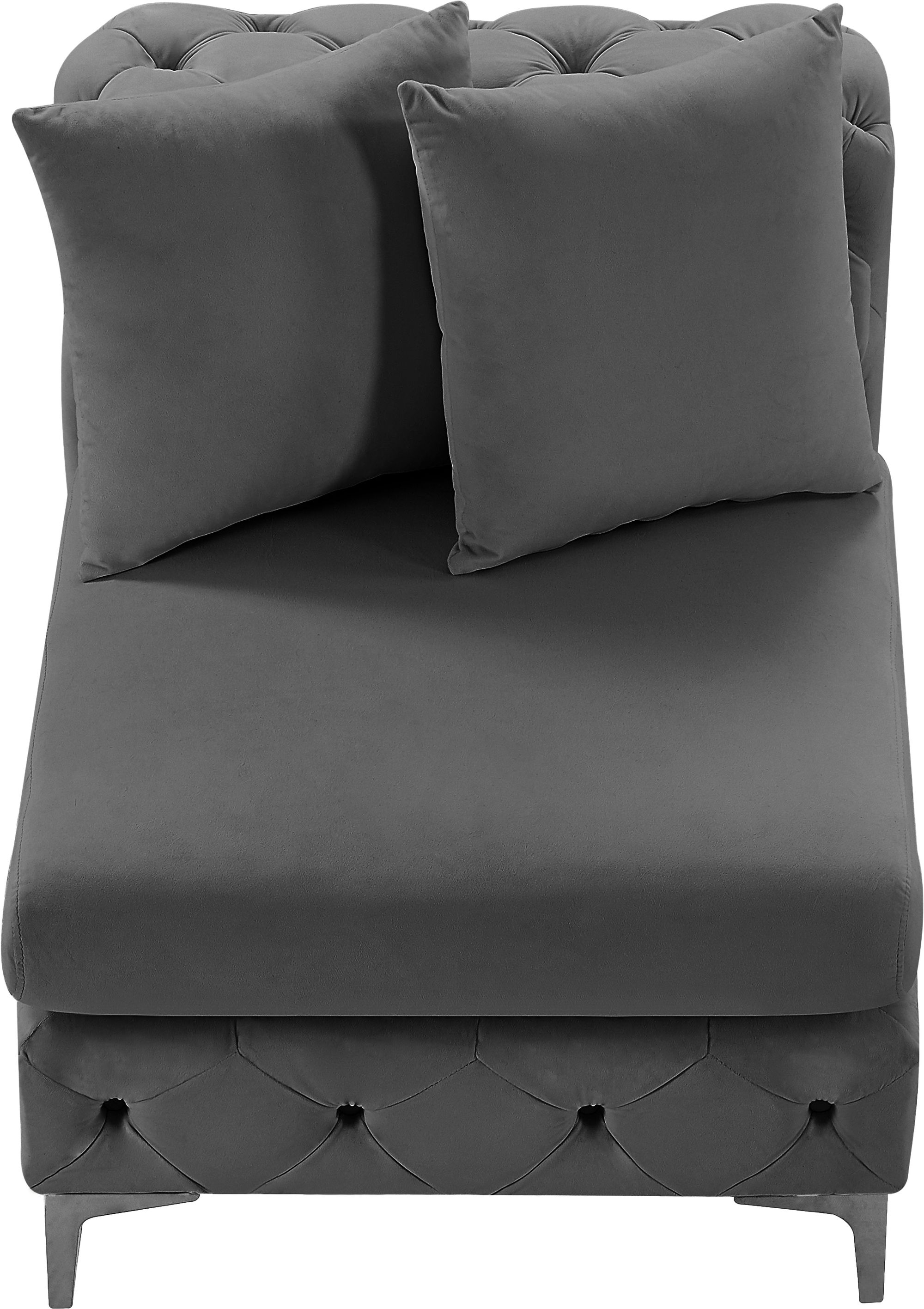 Tremblay Velvet Modular Armless Chair