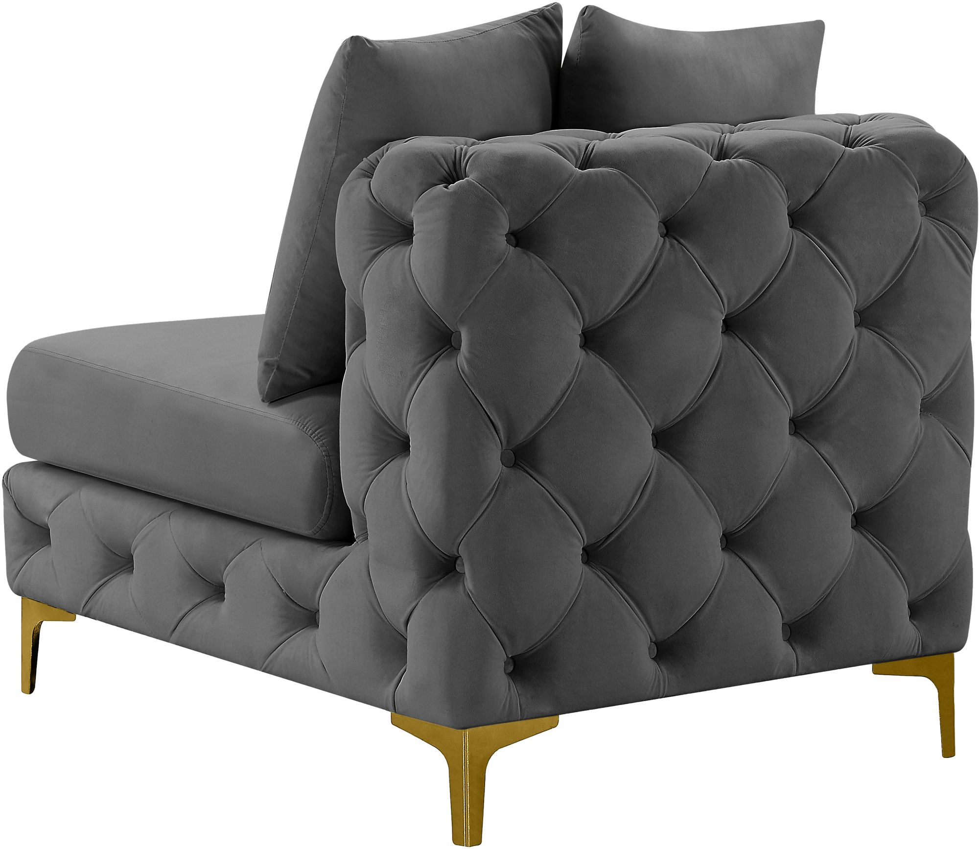 Tremblay Velvet Modular Armless Chair