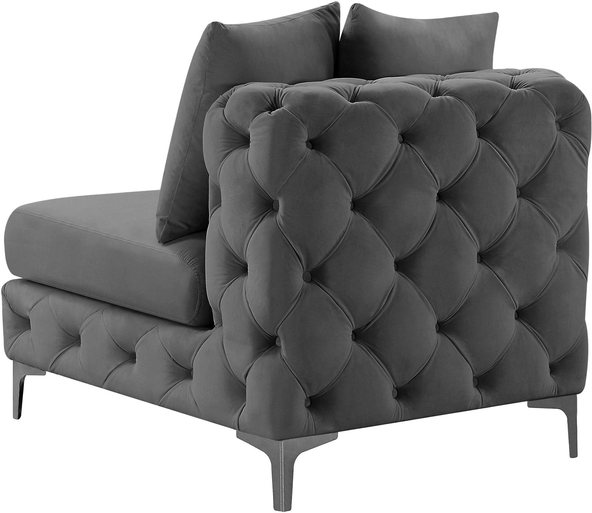 Tremblay Velvet Modular Armless Chair
