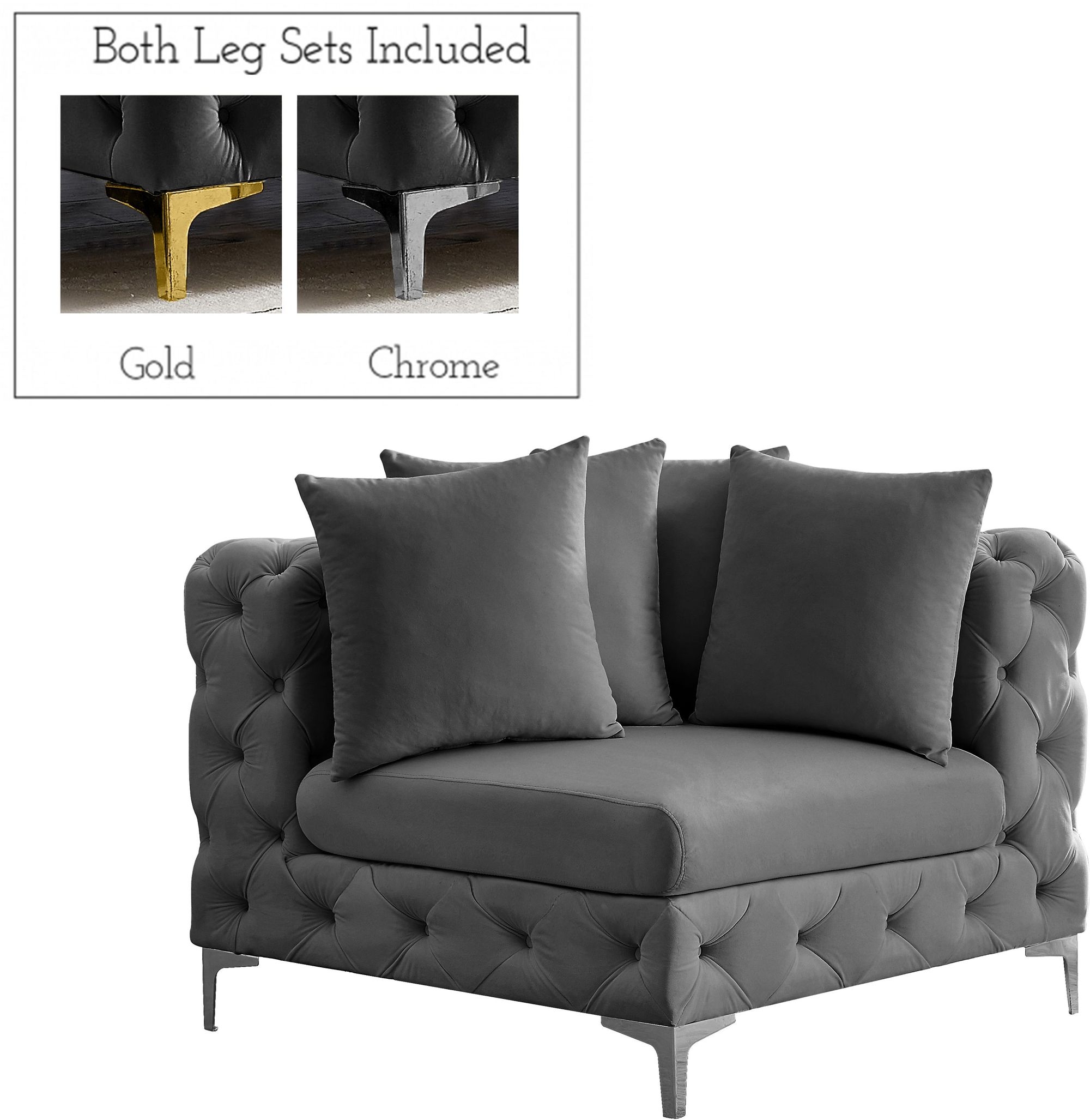 Tremblay Velvet Modular Corner Chair