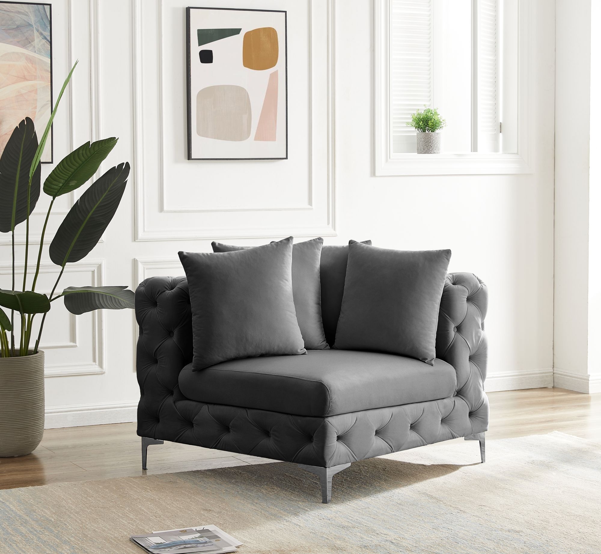 Tremblay Velvet Modular Corner Chair
