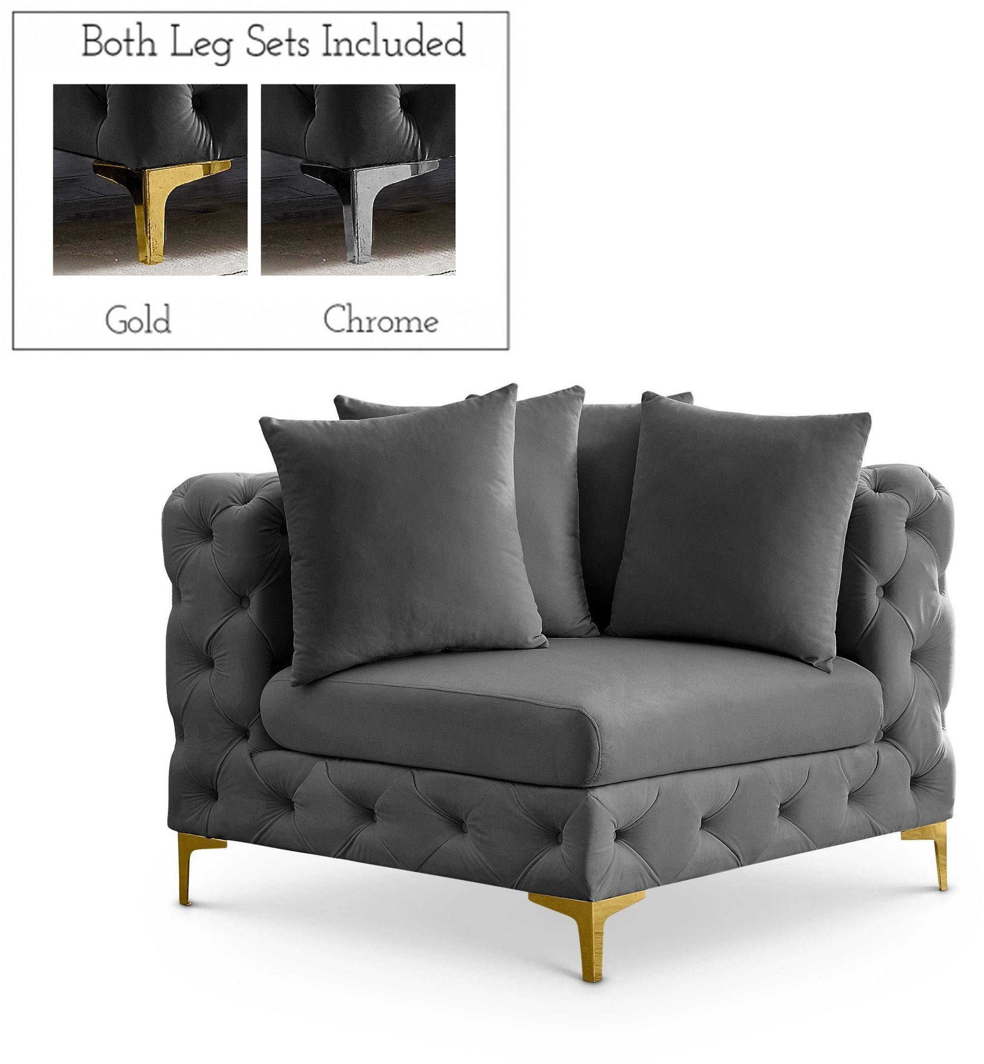 Tremblay Velvet Modular Corner Chair