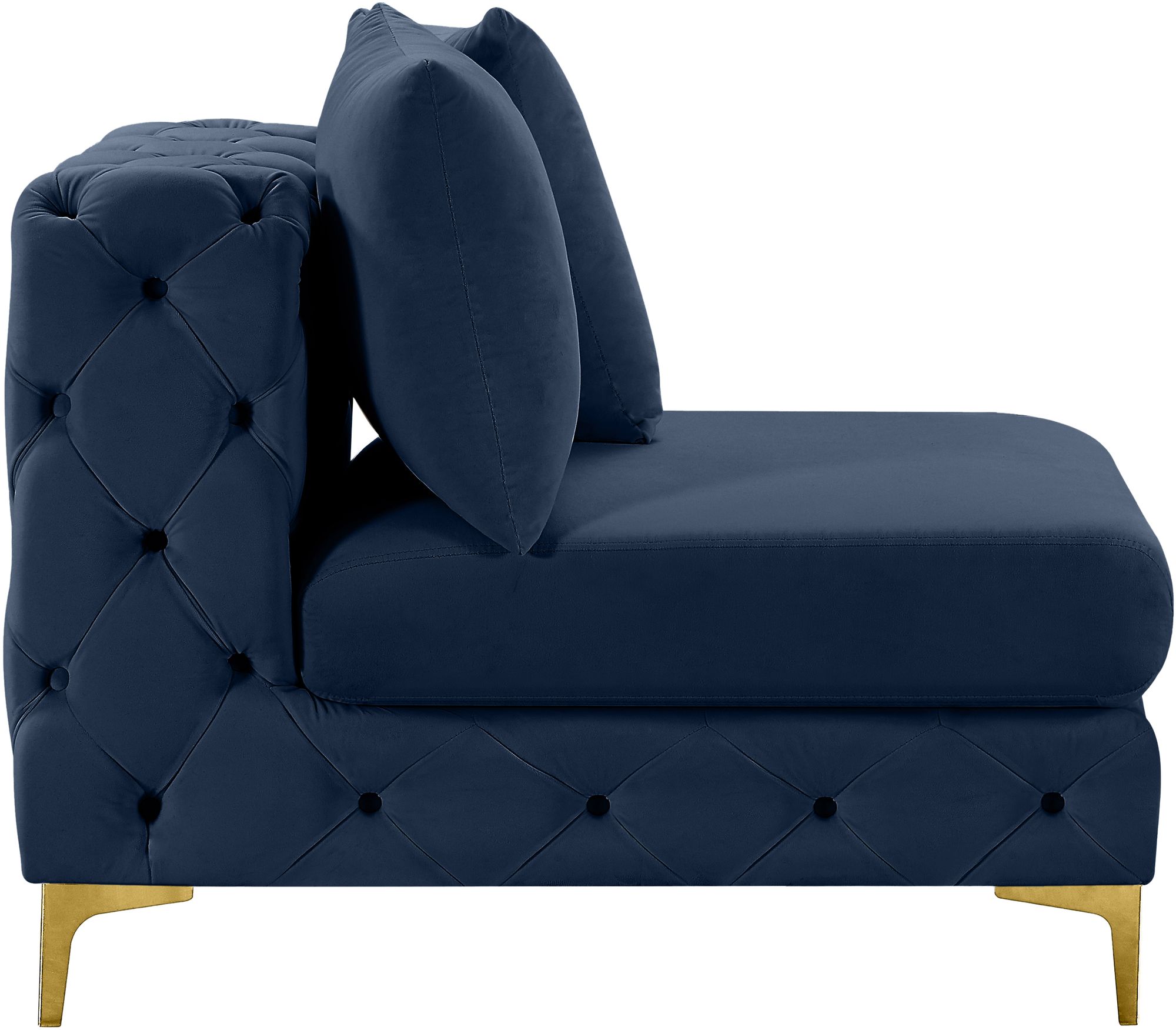 Tremblay Velvet Modular Armless Chair