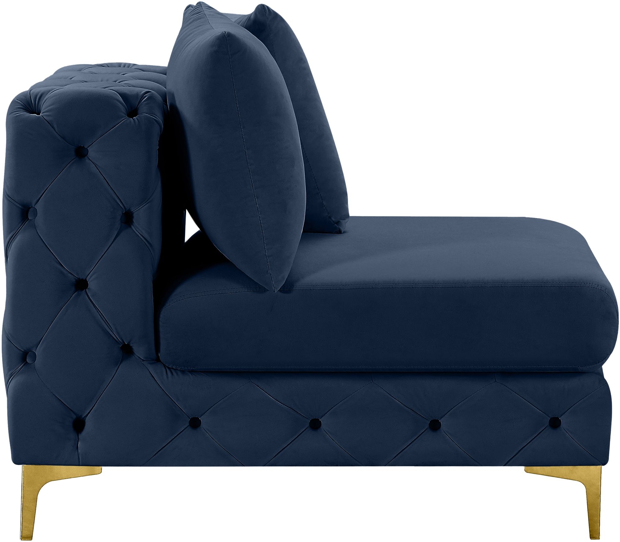 Tremblay Velvet Modular Armless Chair