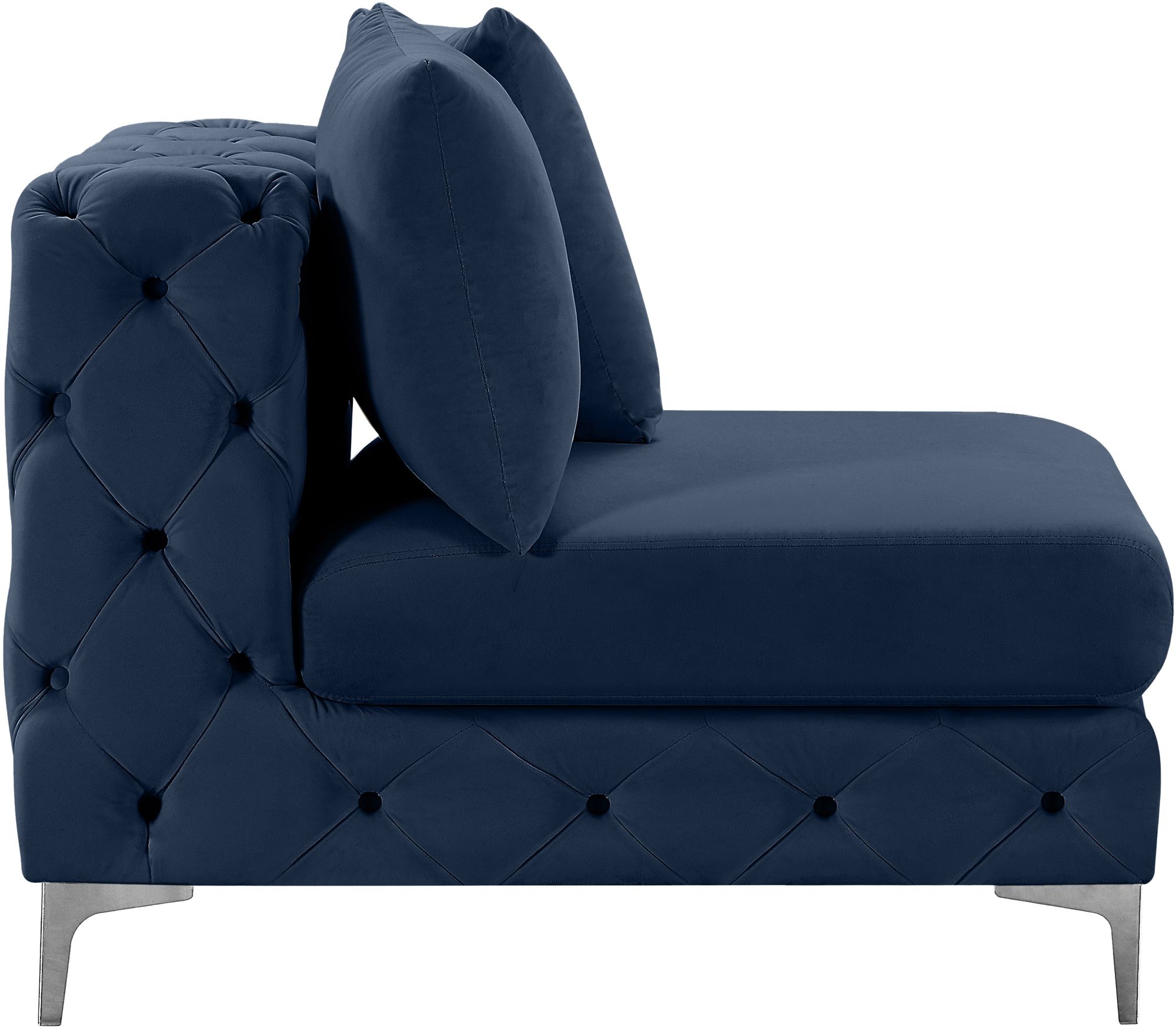 Tremblay Velvet Modular Armless Chair