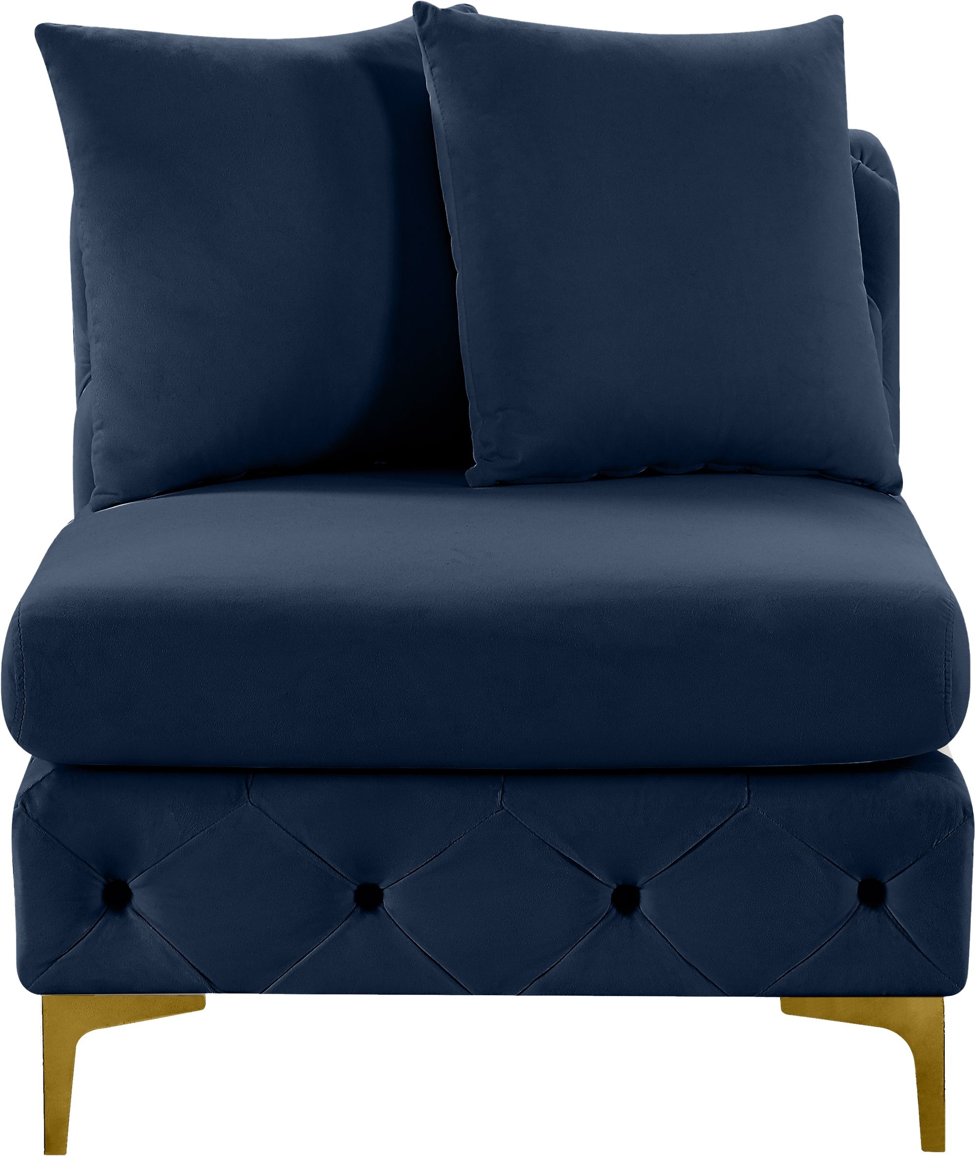 Tremblay Velvet Modular Armless Chair