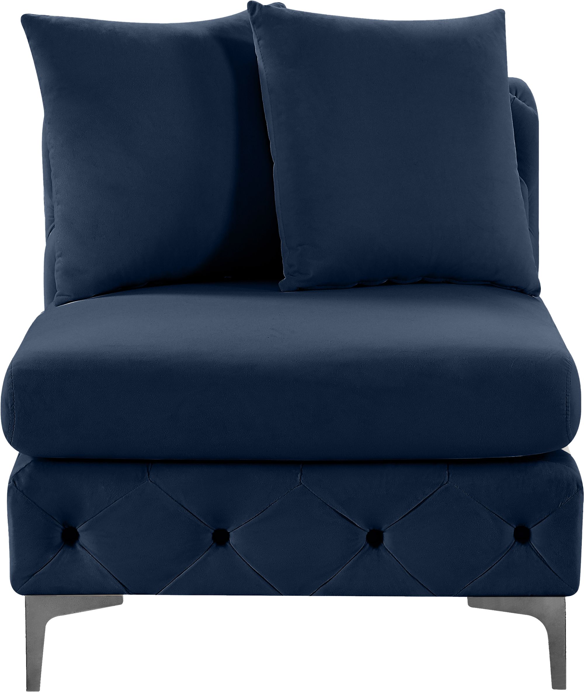 Tremblay Velvet Modular Armless Chair