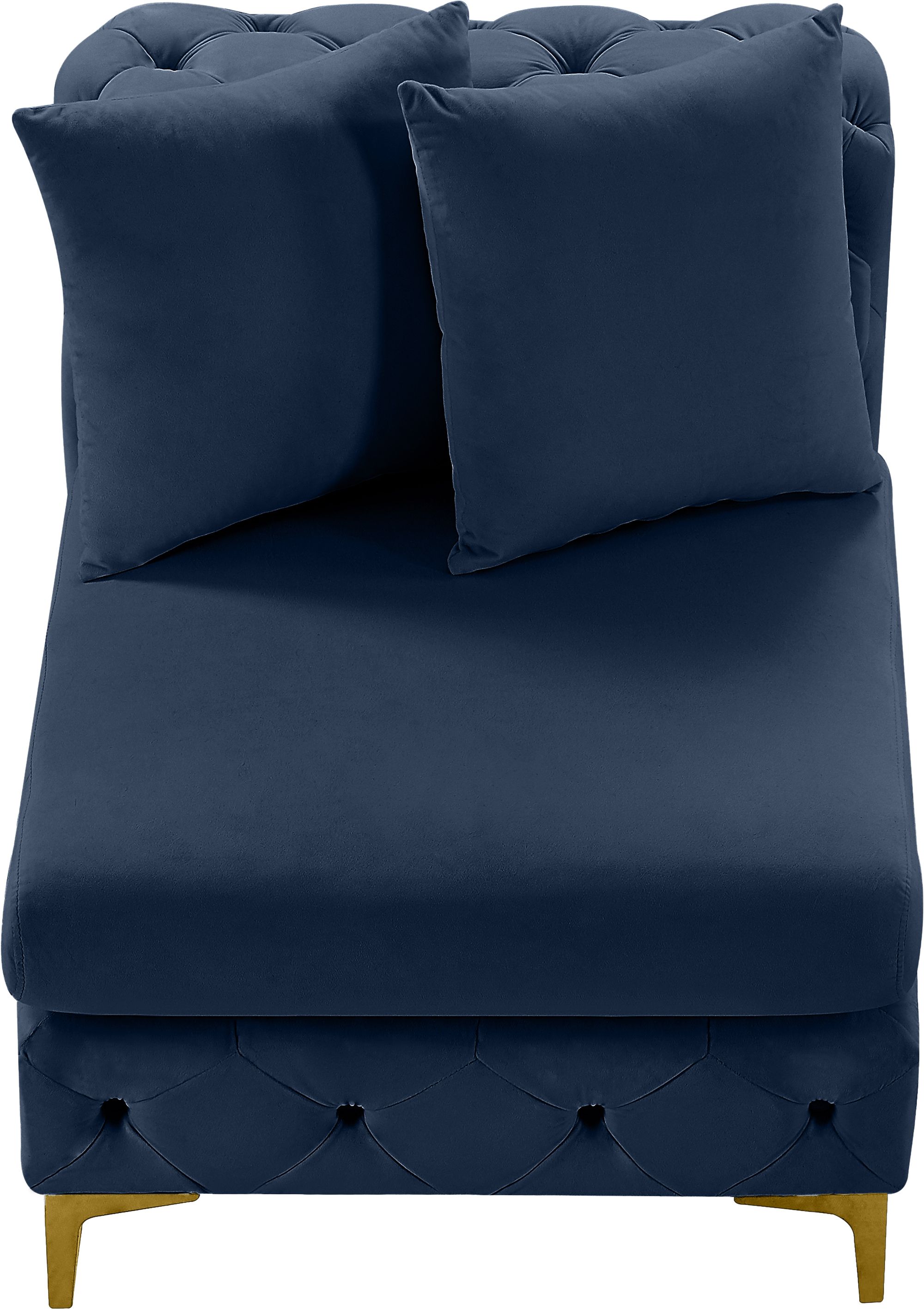 Tremblay Velvet Modular Armless Chair