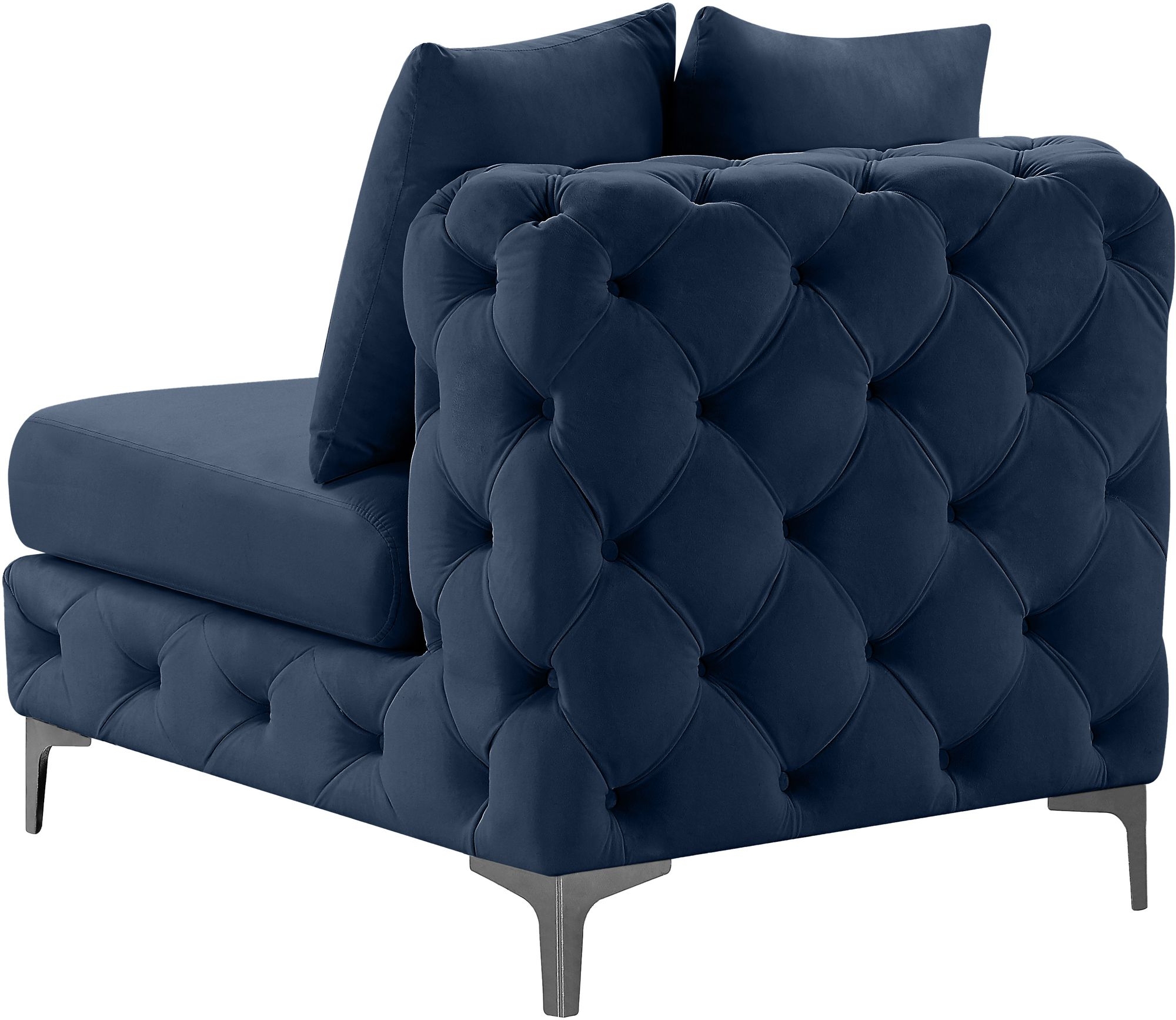 Tremblay Velvet Modular Armless Chair
