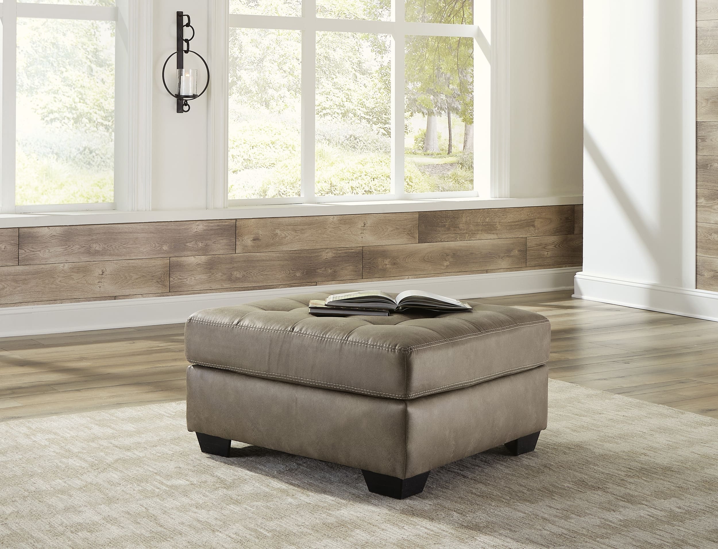 Keskin Polyester Oversized Accent Ottoman