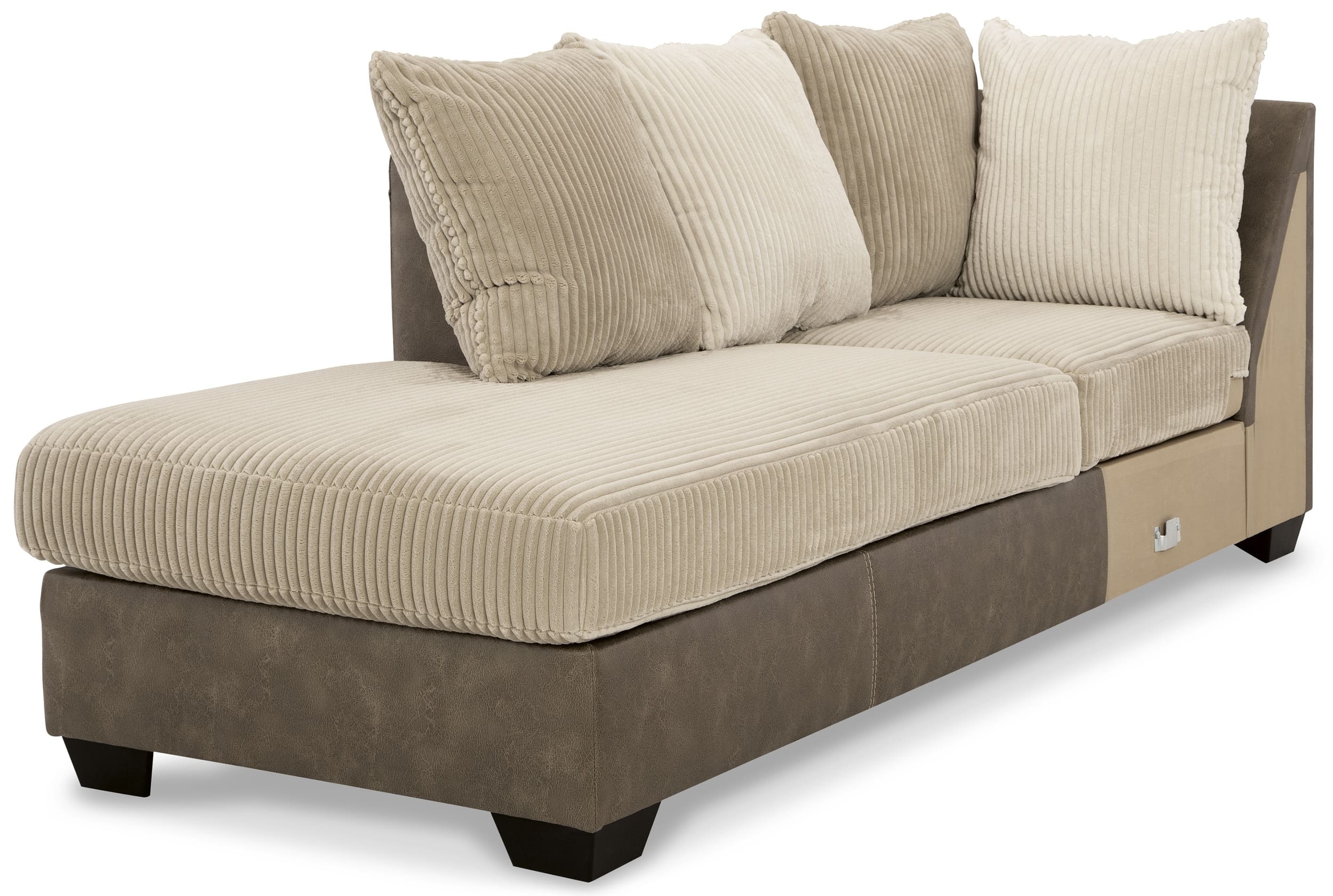 Keskin 2-Piece Polyester L-Shaped Sectional Sofa w/Left Arm Chaise Facing