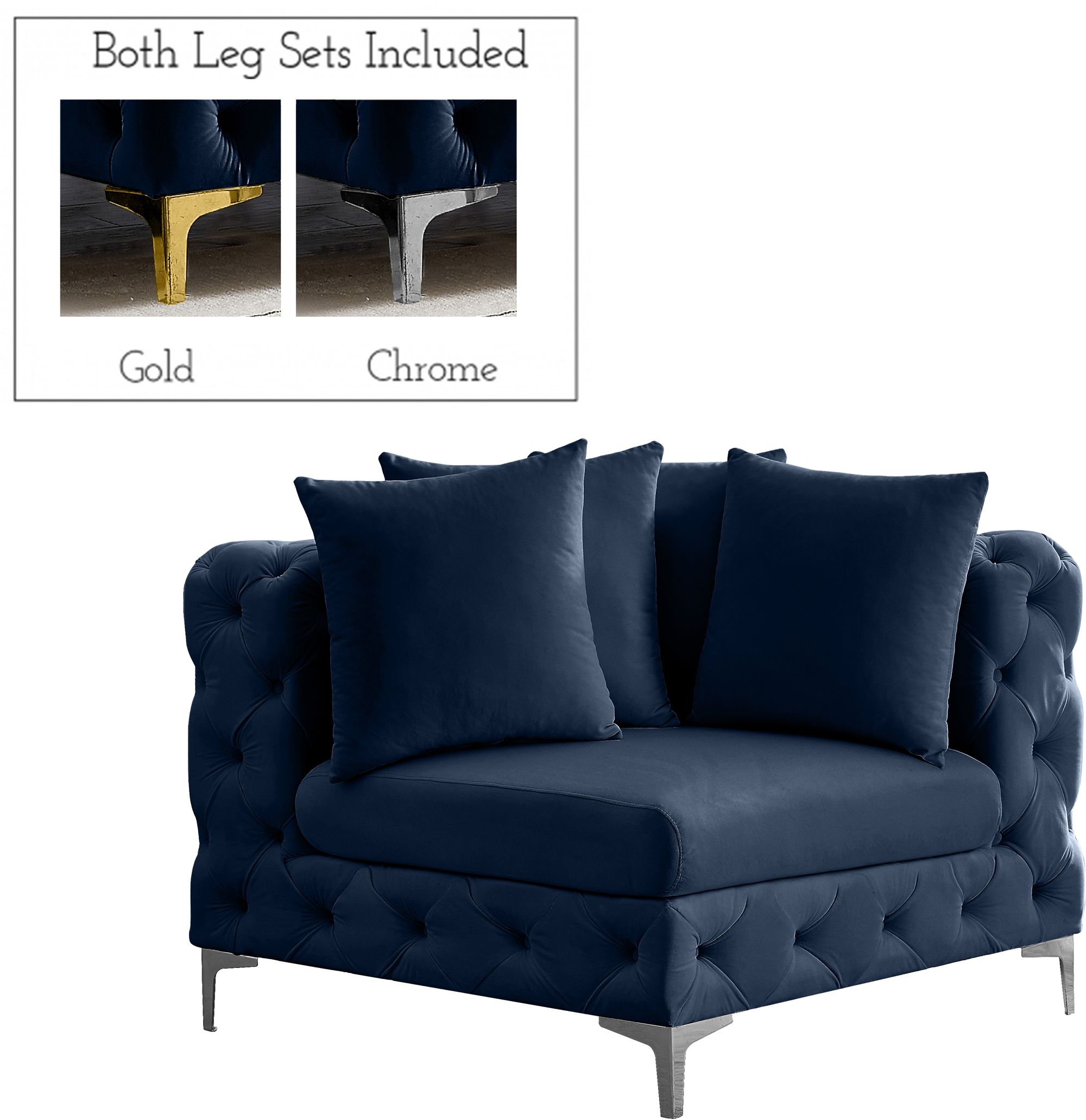 Tremblay Velvet Modular Corner Chair