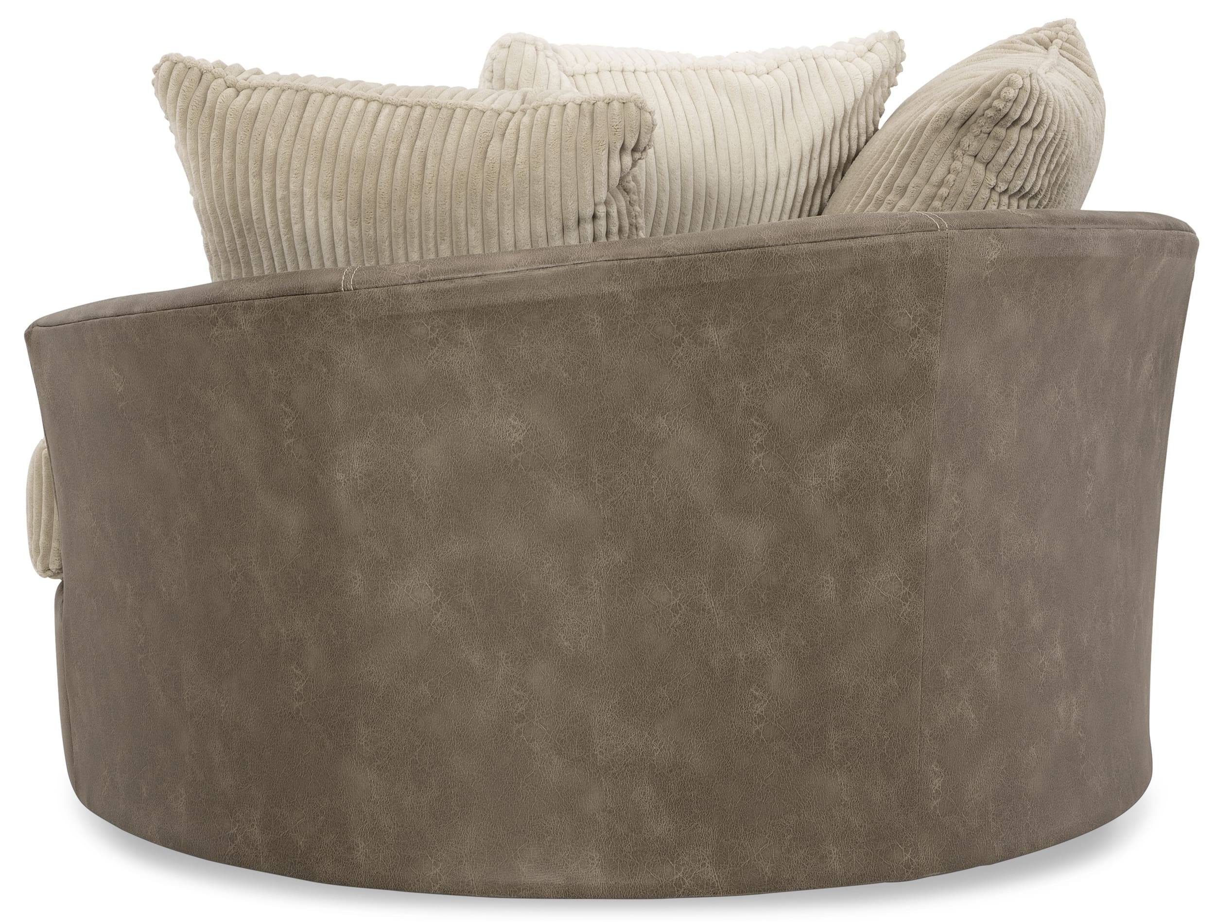 Keskin Polyester Oversized Swivel Accent Chair