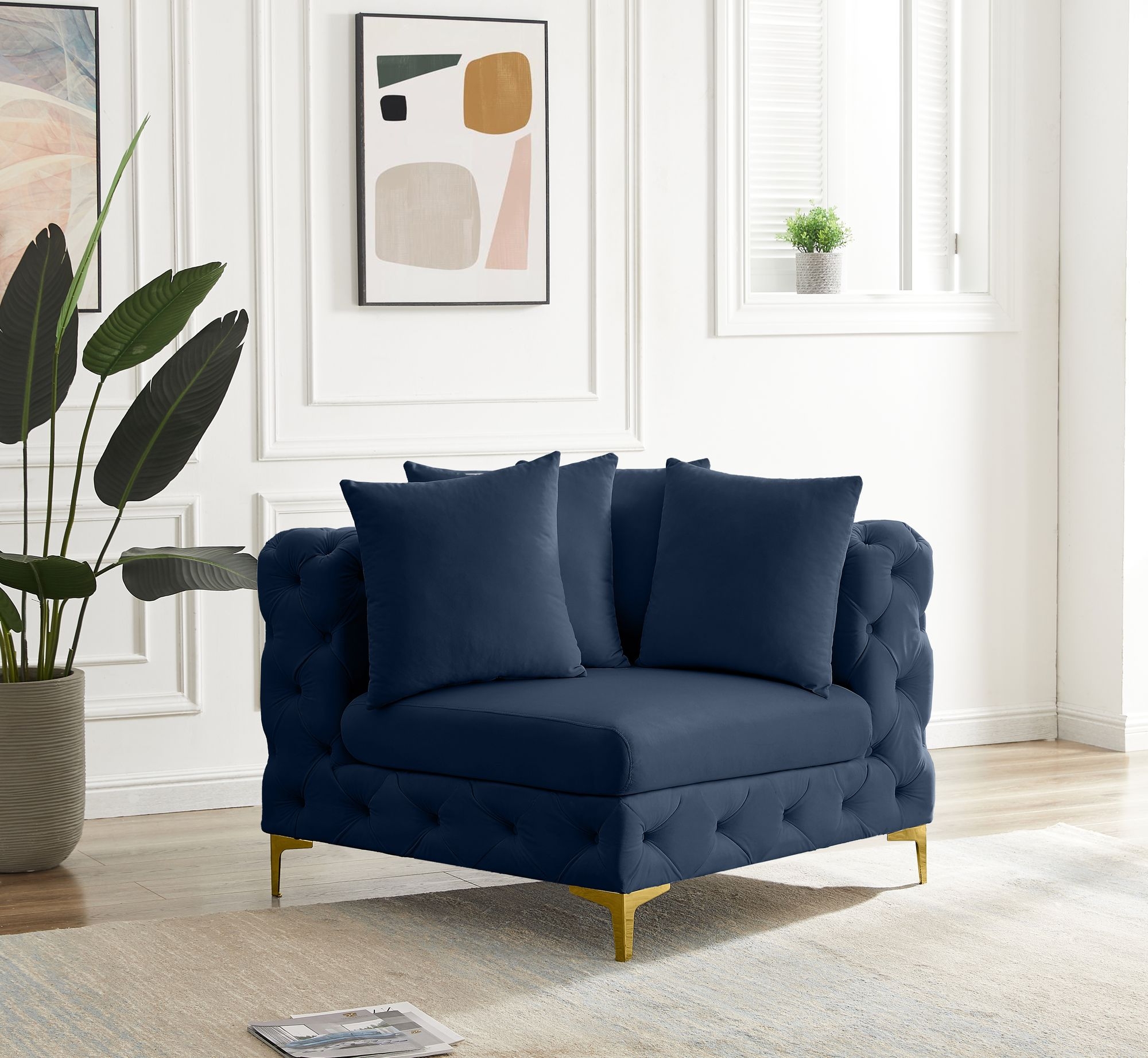 Tremblay Velvet Modular Corner Chair