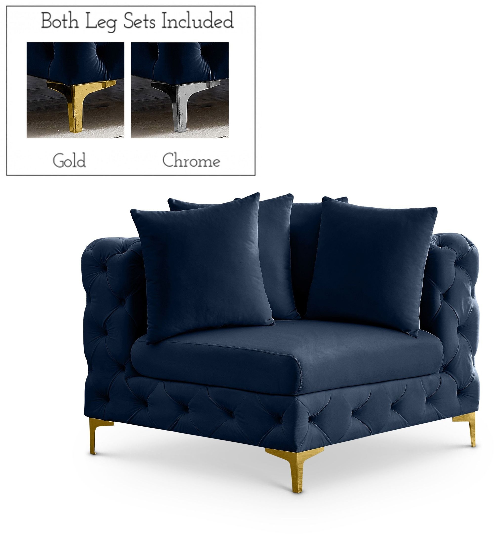 Tremblay Velvet Modular Corner Chair