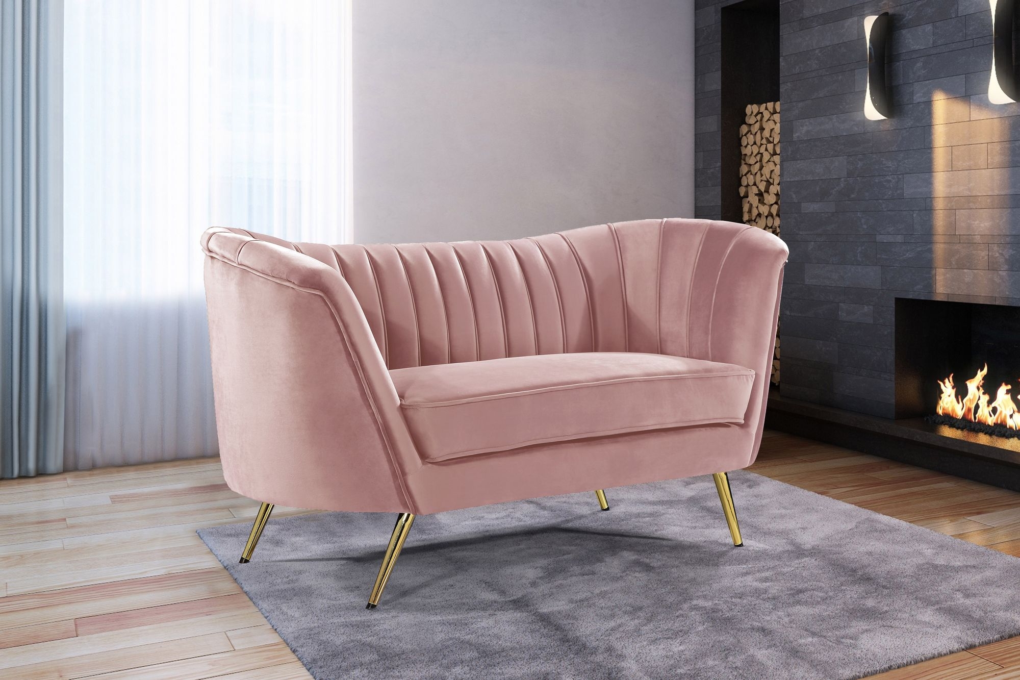 Margo Velvet Loveseat