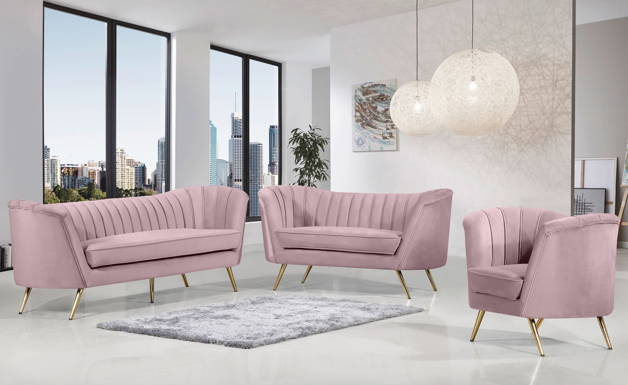 Margo Velvet Loveseat