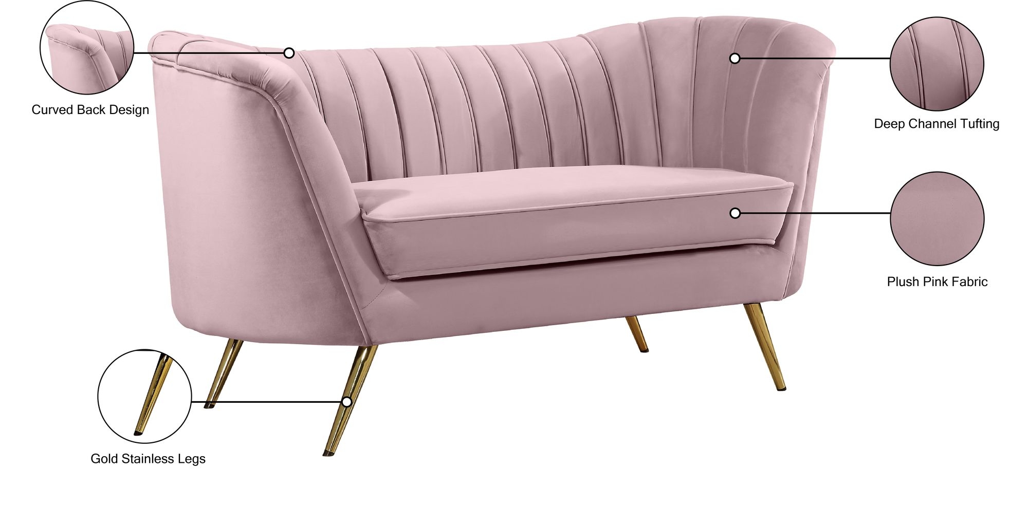 Margo Velvet Loveseat