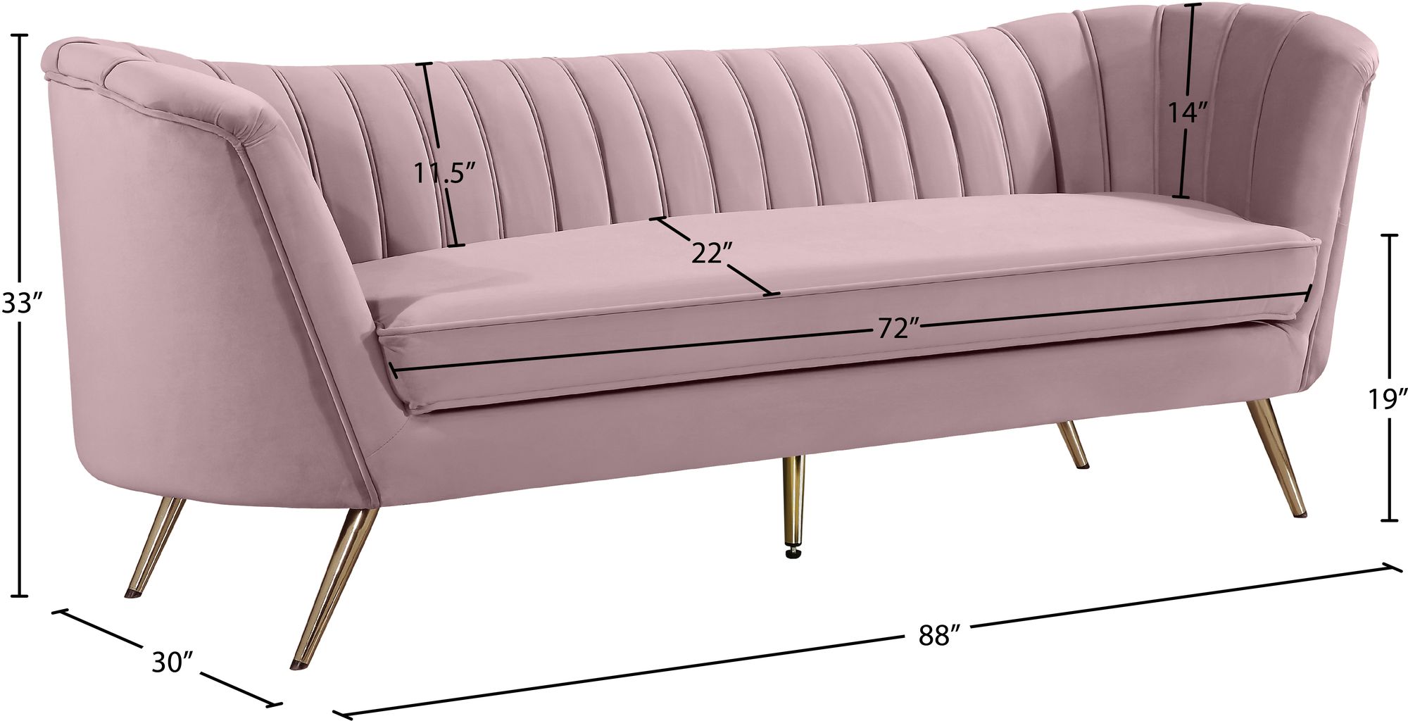 Margo Velvet Sofa