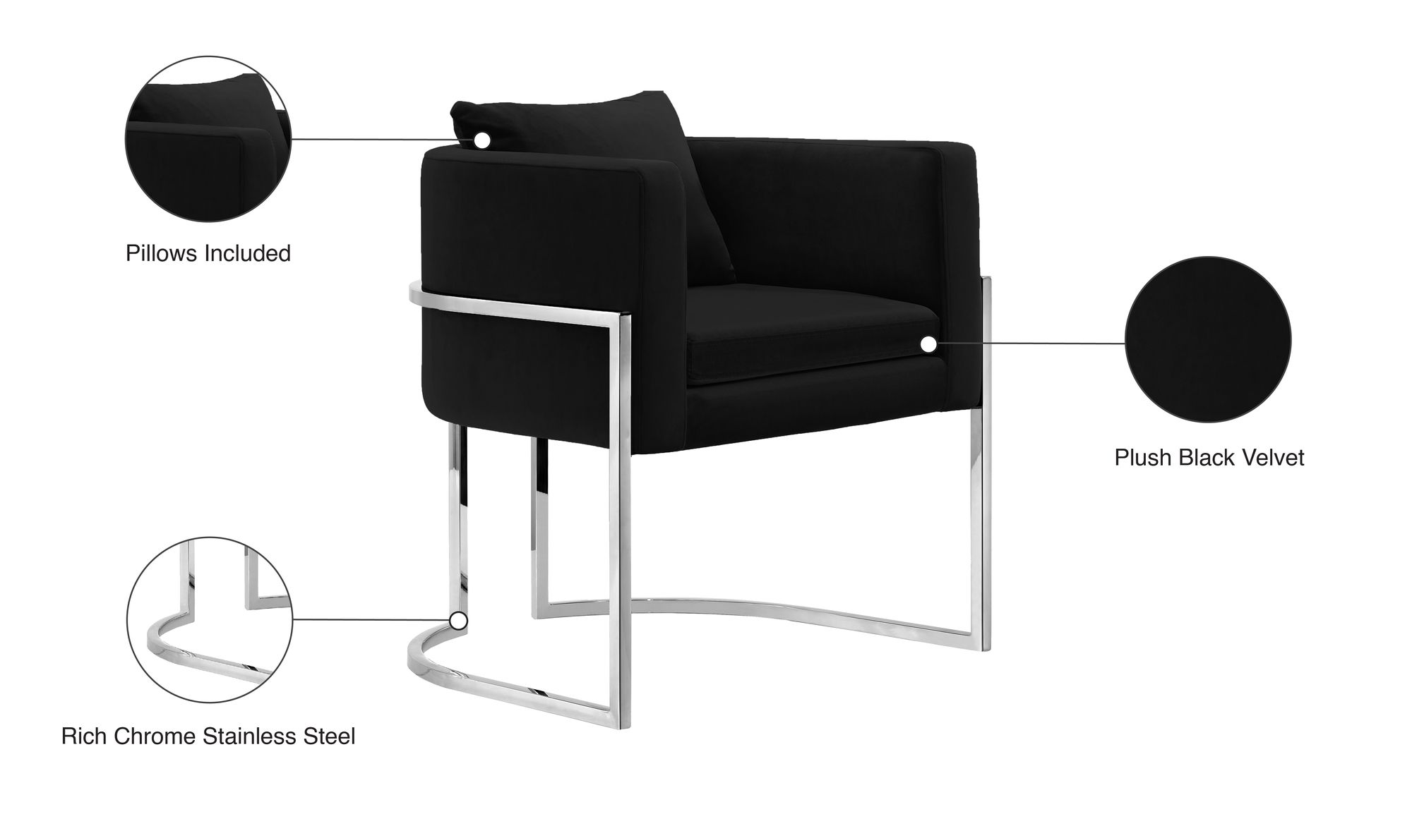 Pippa Velvet Accent Chair