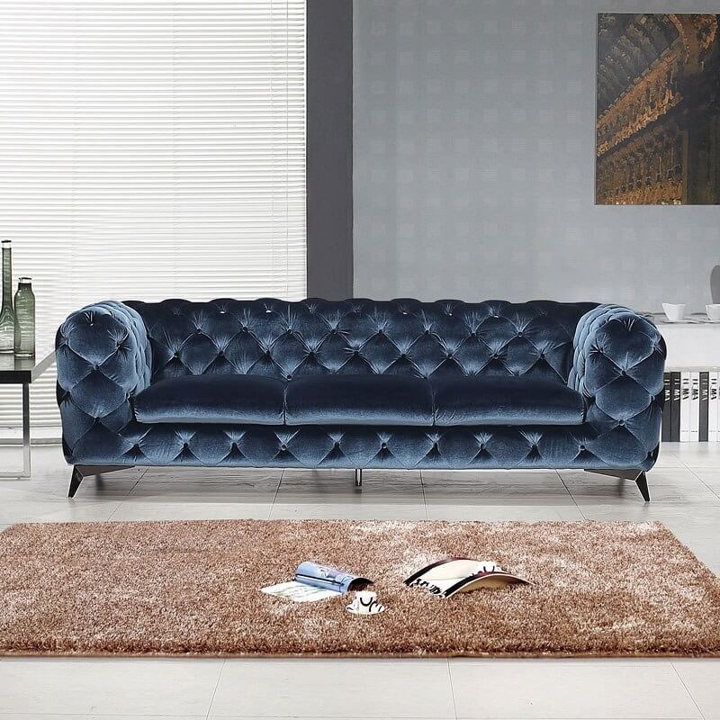 Glitz Velour Fabric Sofa