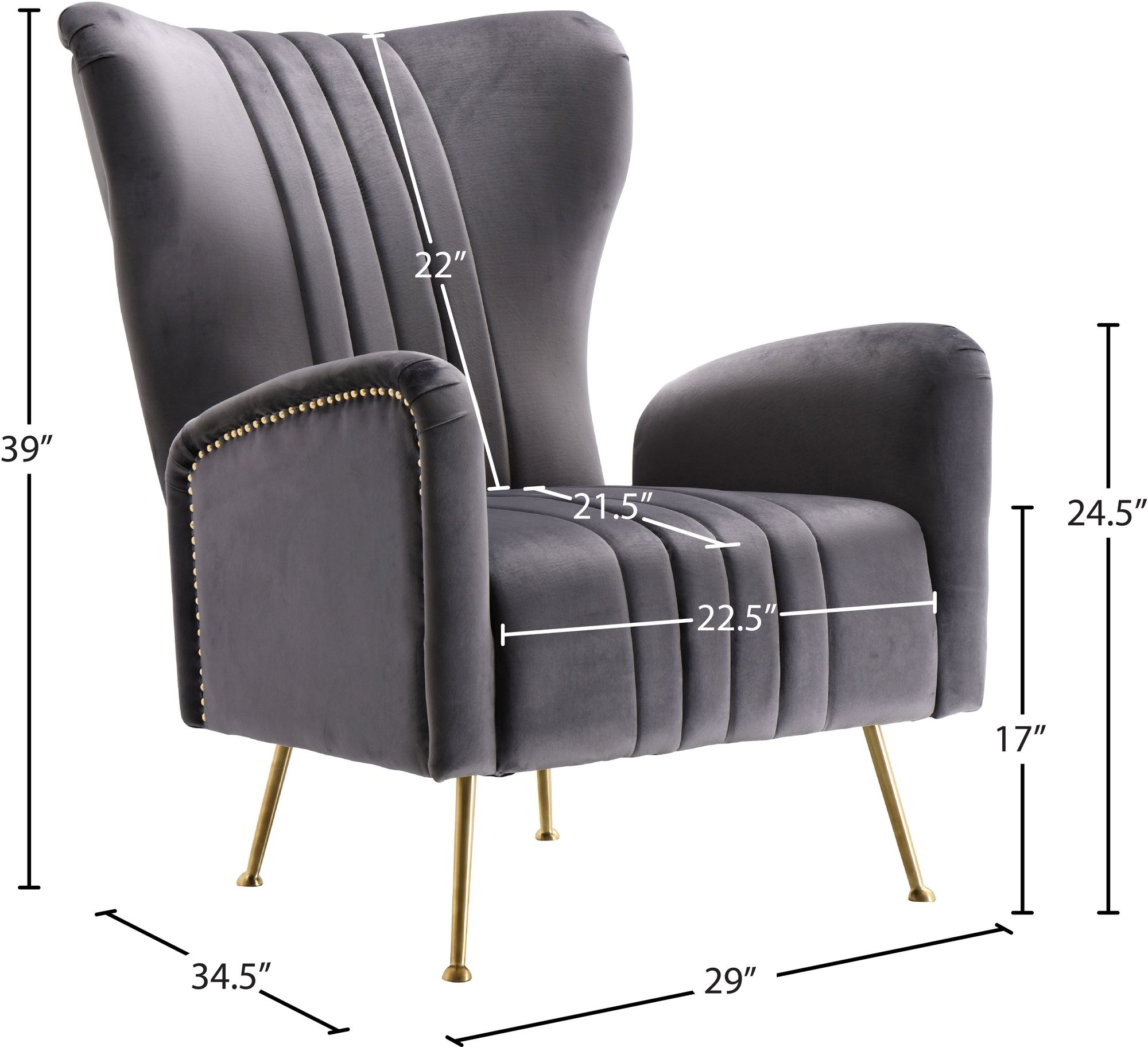 Opera Velvet Accent Chair