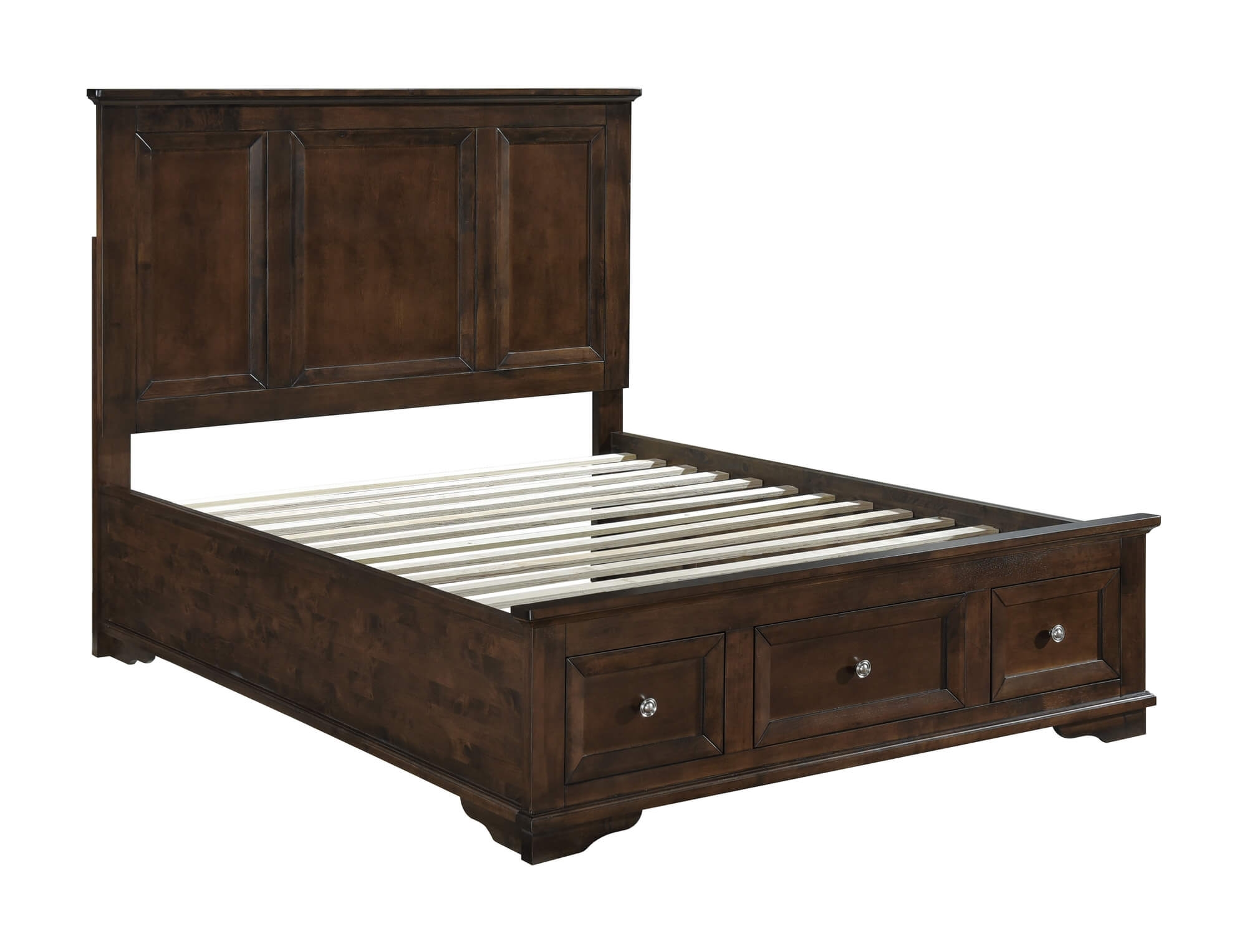 Eunice Wood/Wood Veneer Storage Platform Bed, Full Size