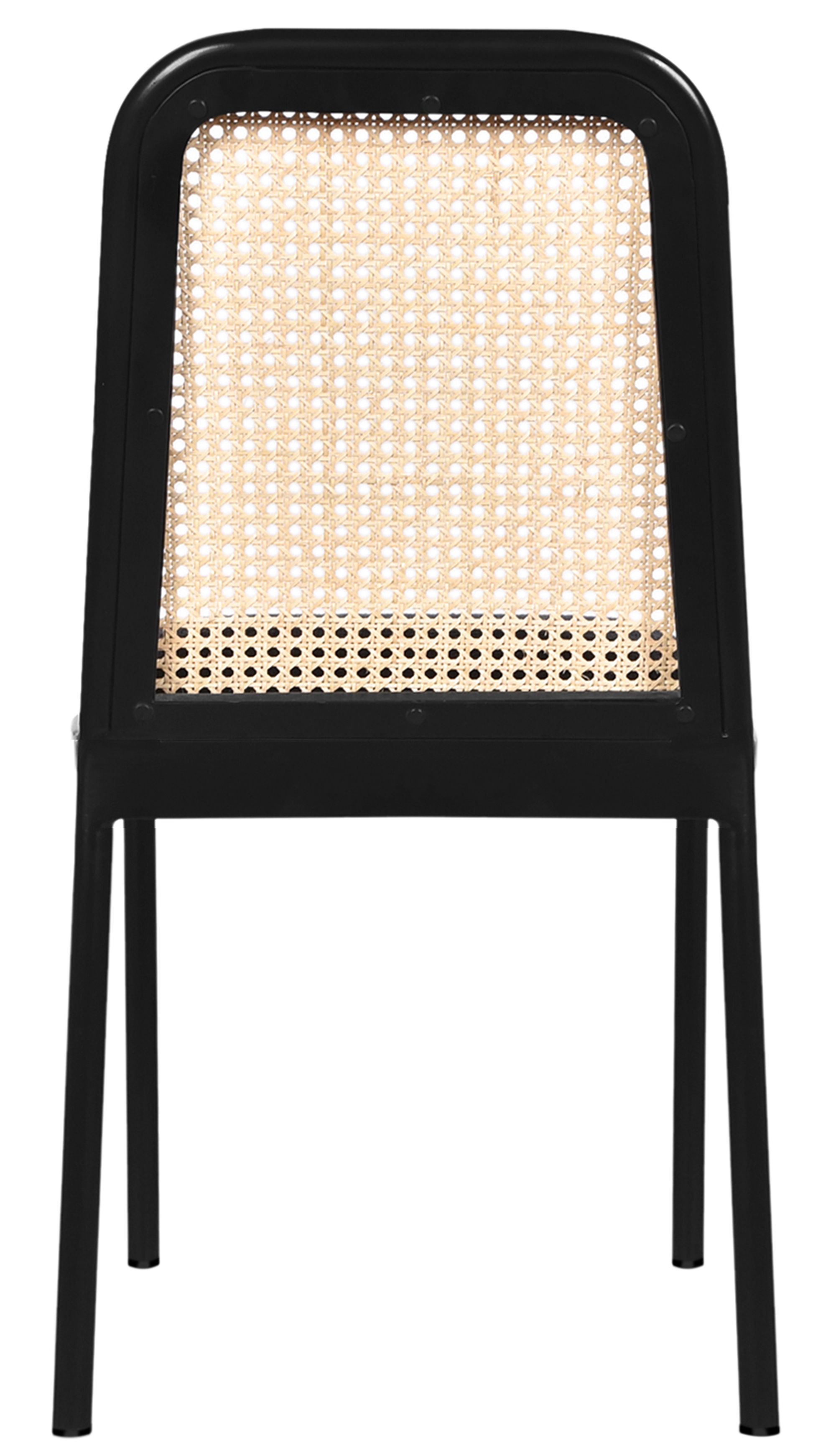 Atticus Boucle Fabric Dining Chair with Black Metal Frame