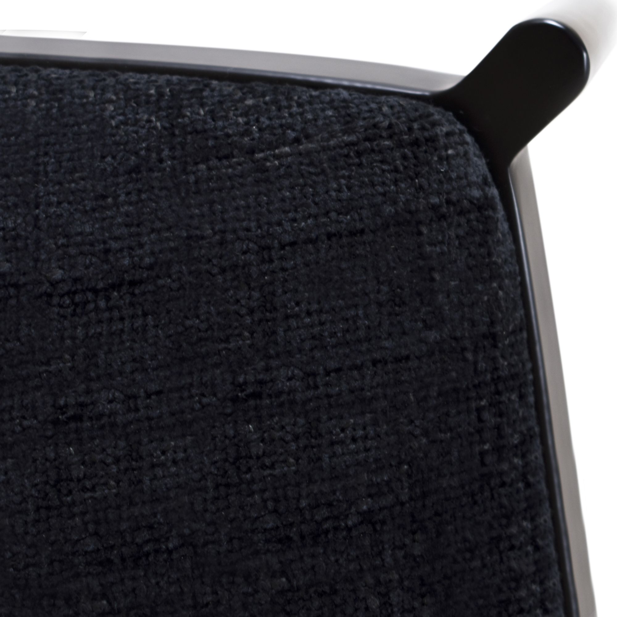 Atticus Boucle Fabric Dining Chair with Black Metal Frame