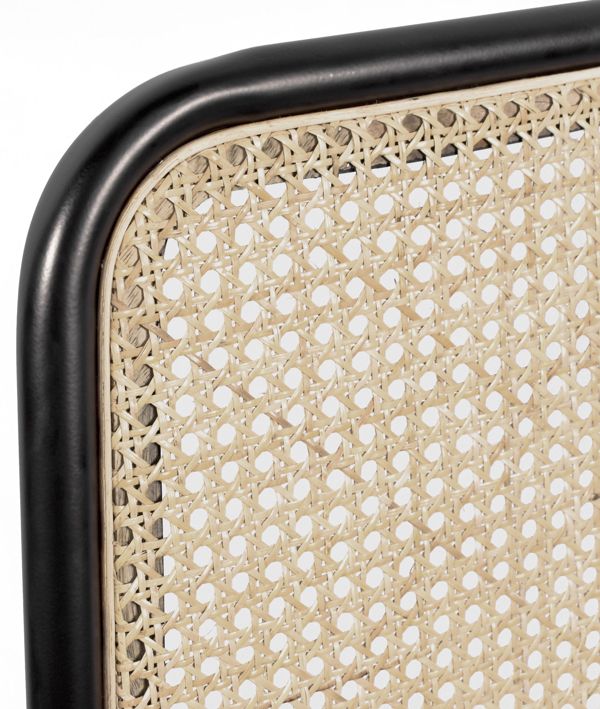 Atticus Boucle Fabric Dining Chair with Black Metal Frame