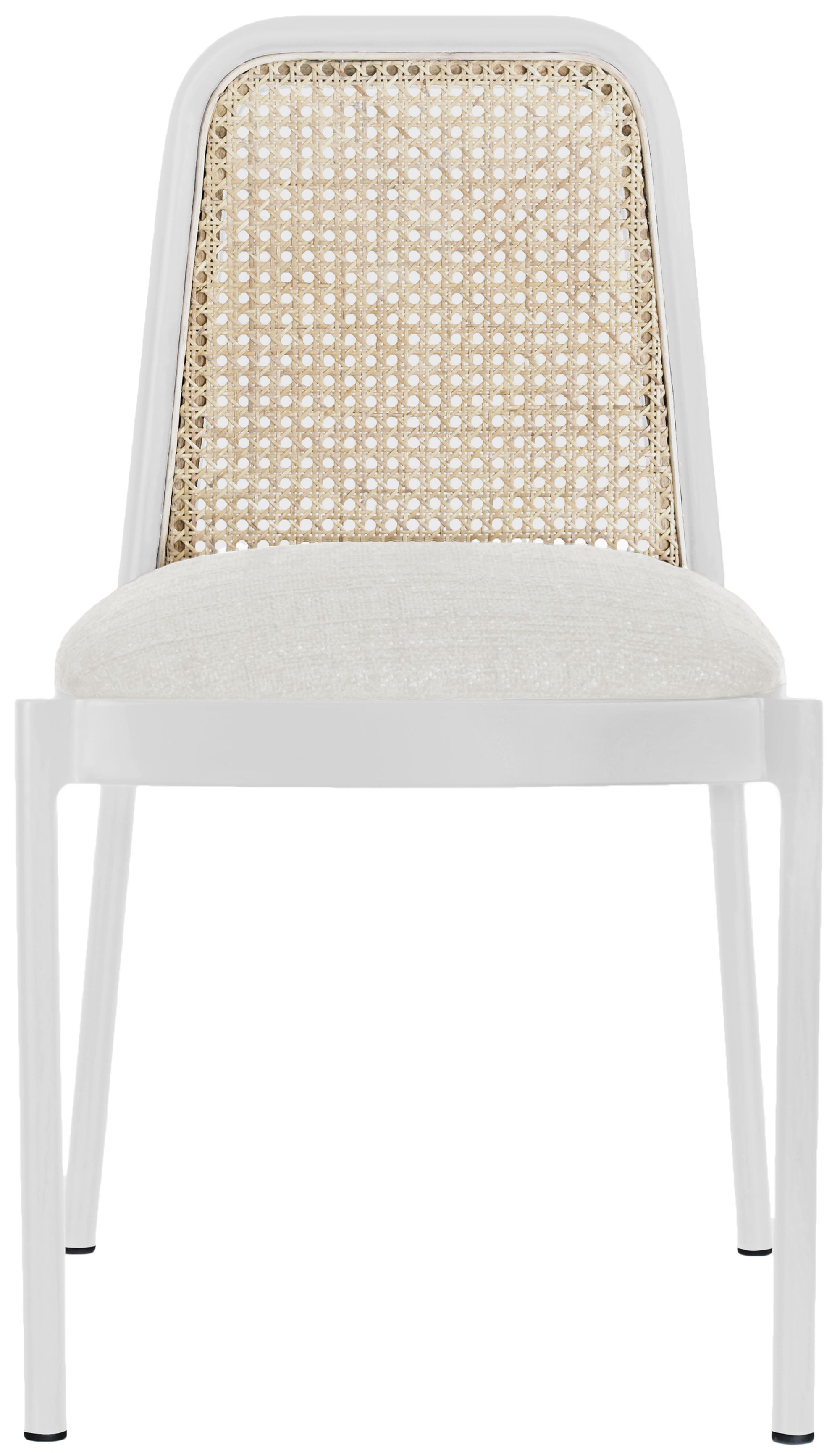 Atticus Boucle Fabric Dining Chair with Black Metal Frame