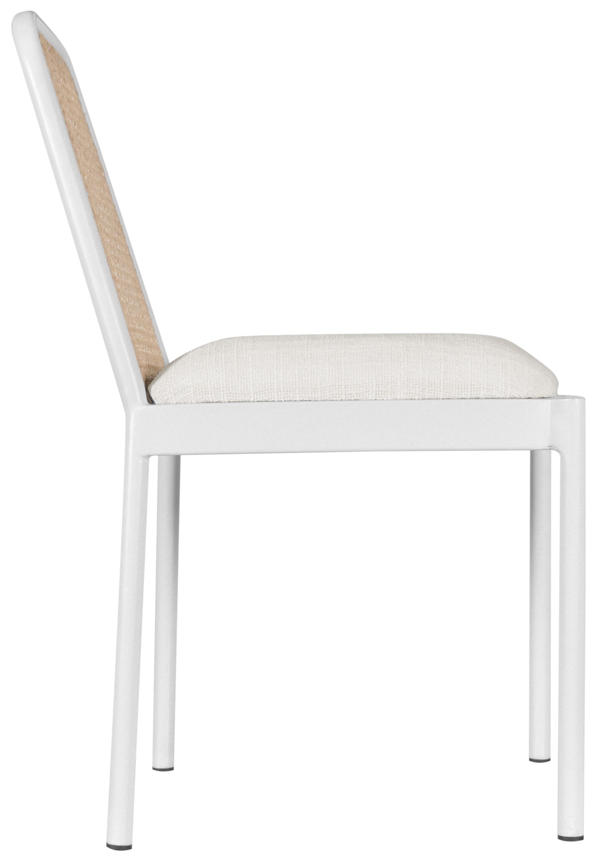 Atticus Boucle Fabric Dining Chair with Black Metal Frame