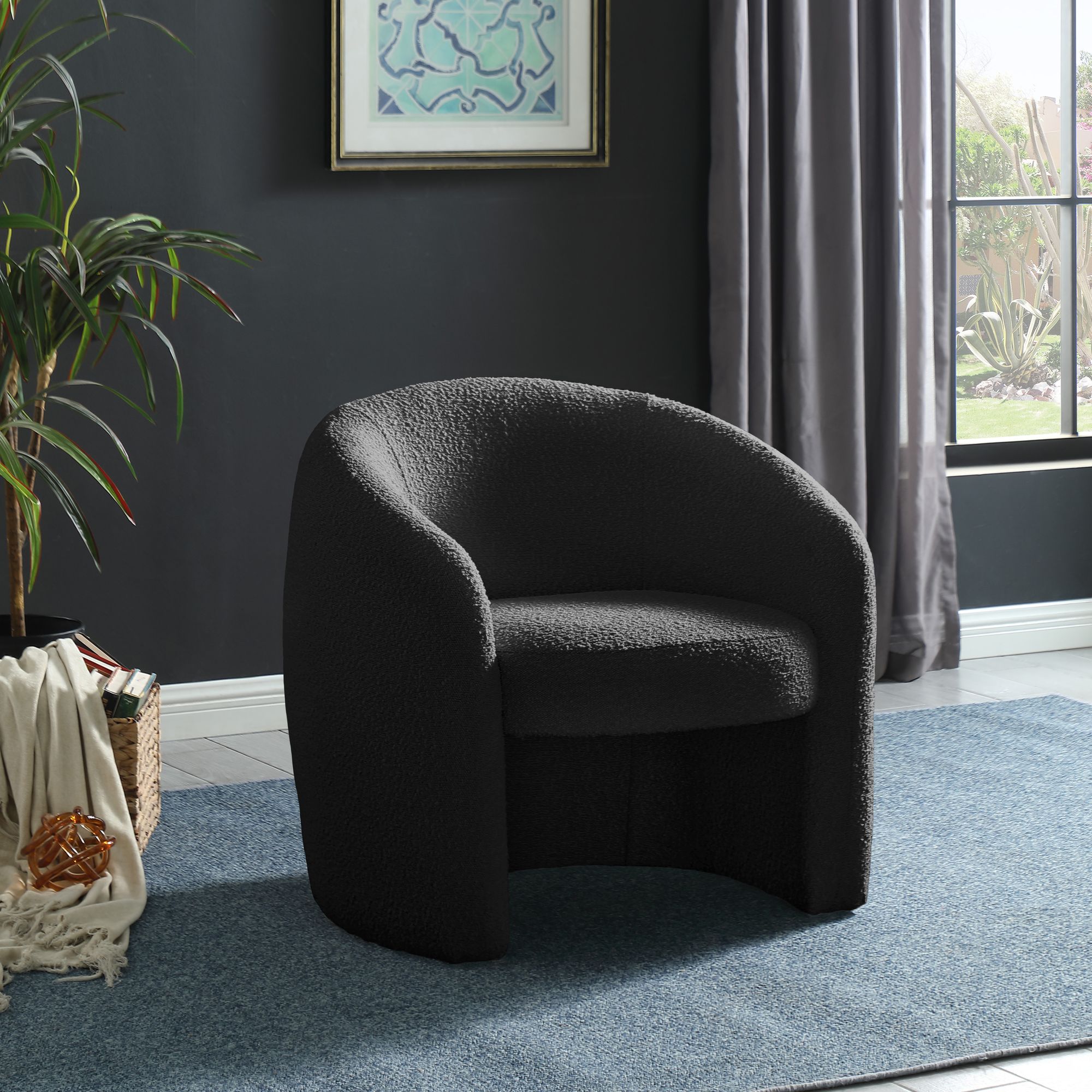 Acadia Boucle Fabric Accent Chair