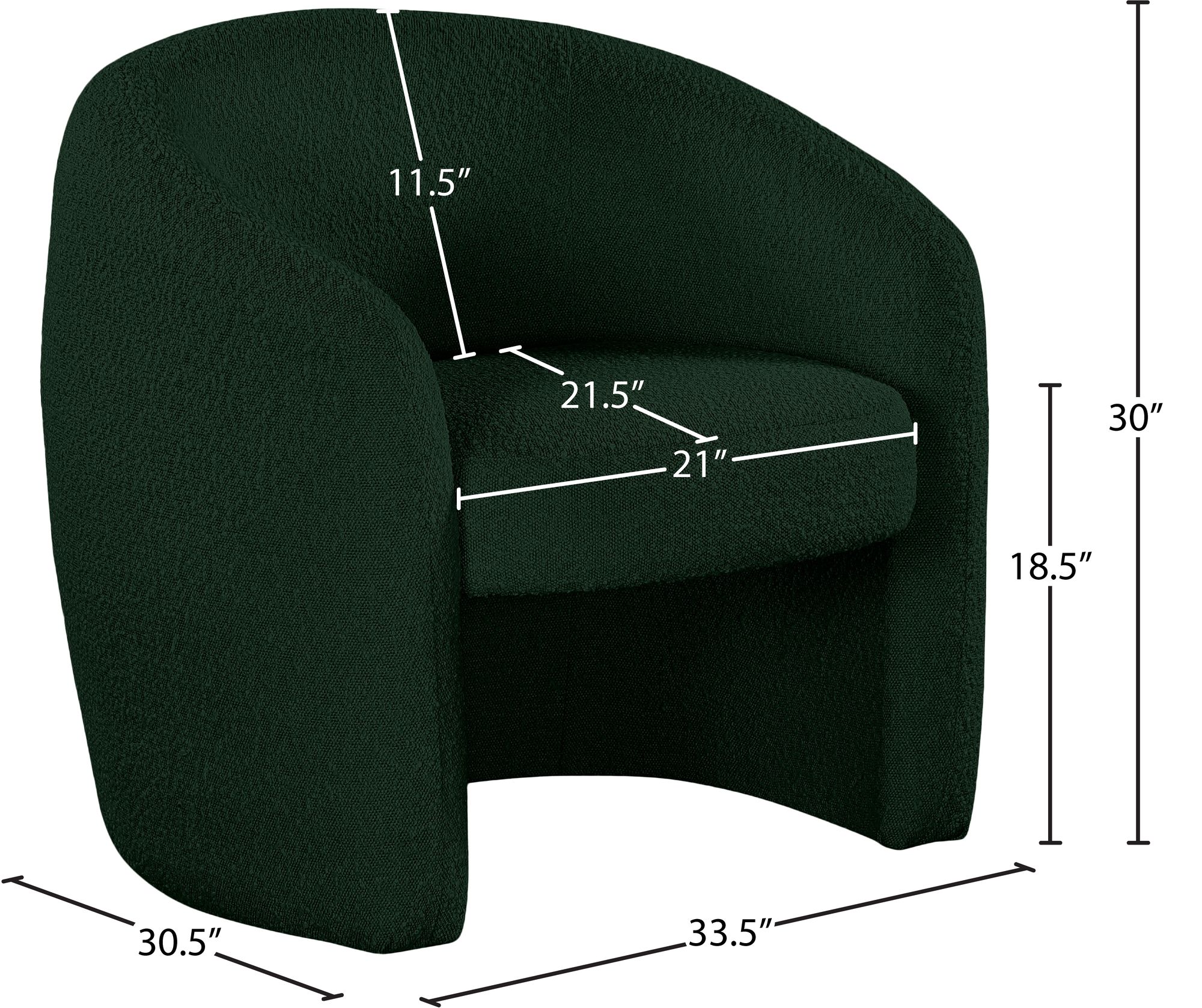 Acadia Boucle Fabric Accent Chair