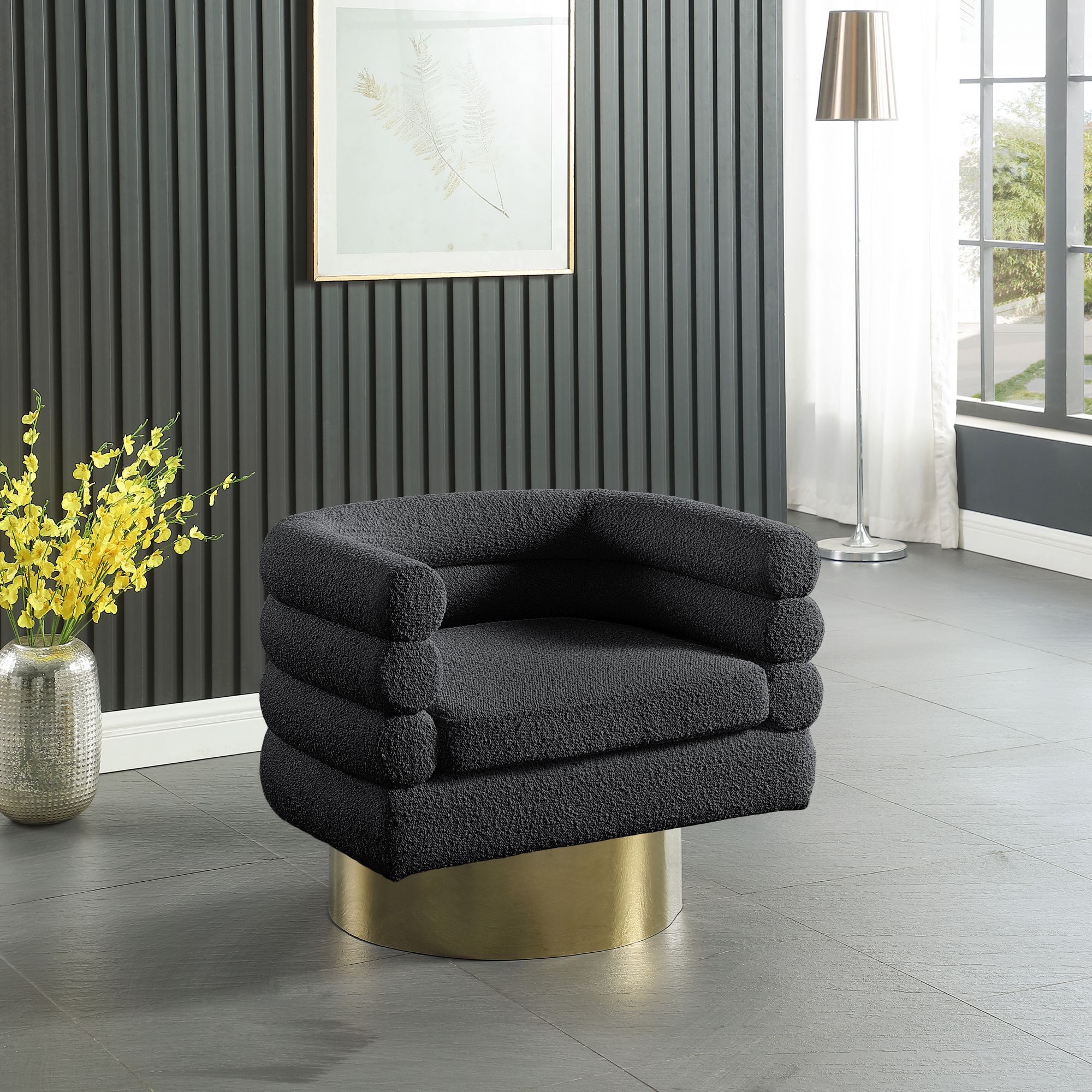 Tessa Boucle Fabric Accent Chair