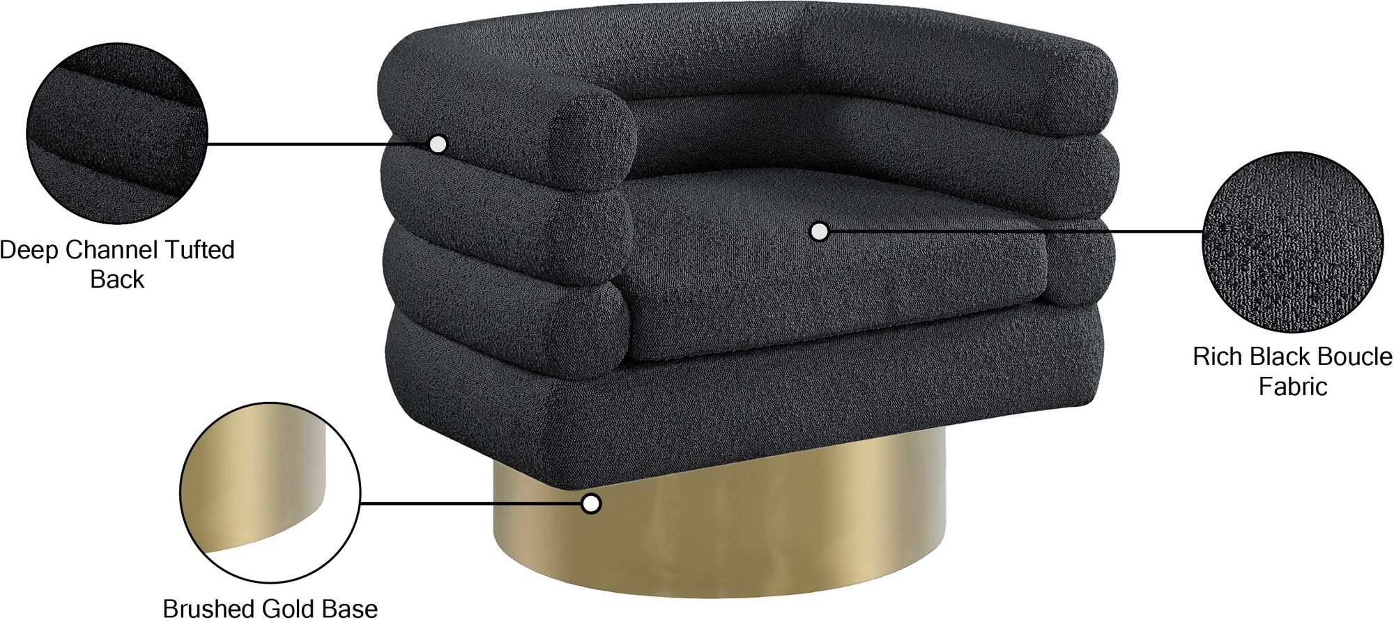 Tessa Boucle Fabric Accent Chair