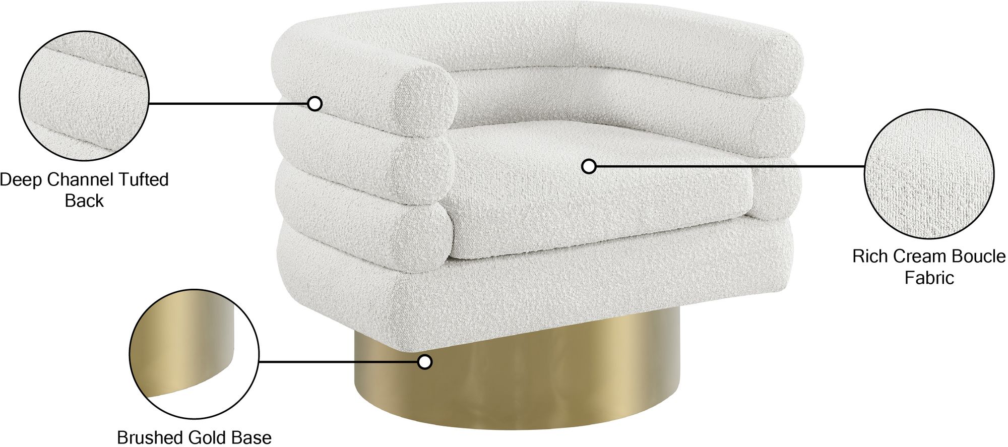 Tessa Boucle Fabric Accent Chair
