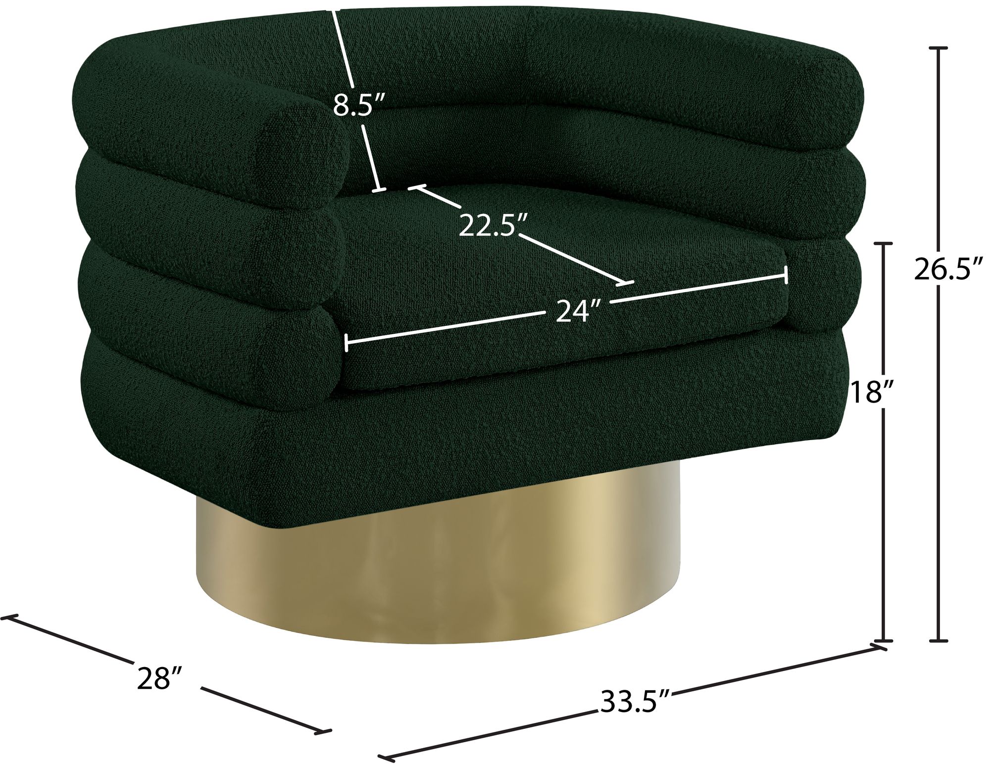 Tessa Boucle Fabric Accent Chair