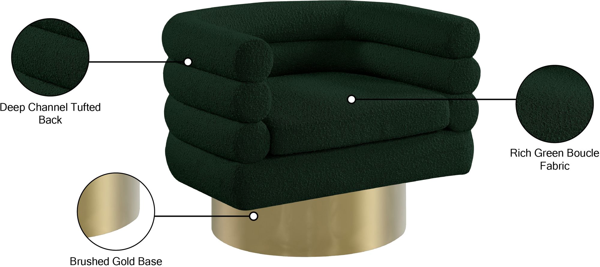 Tessa Boucle Fabric Accent Chair