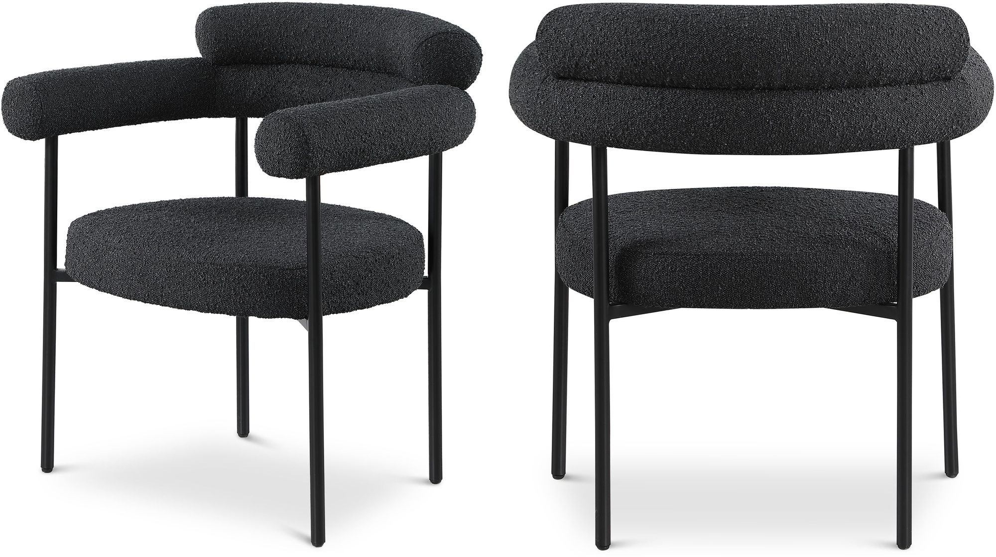 Blake Boucle Fabric Dining Chair