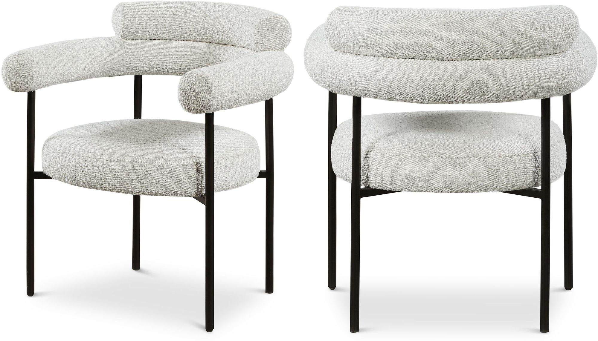 Blake Boucle Fabric Dining Chair