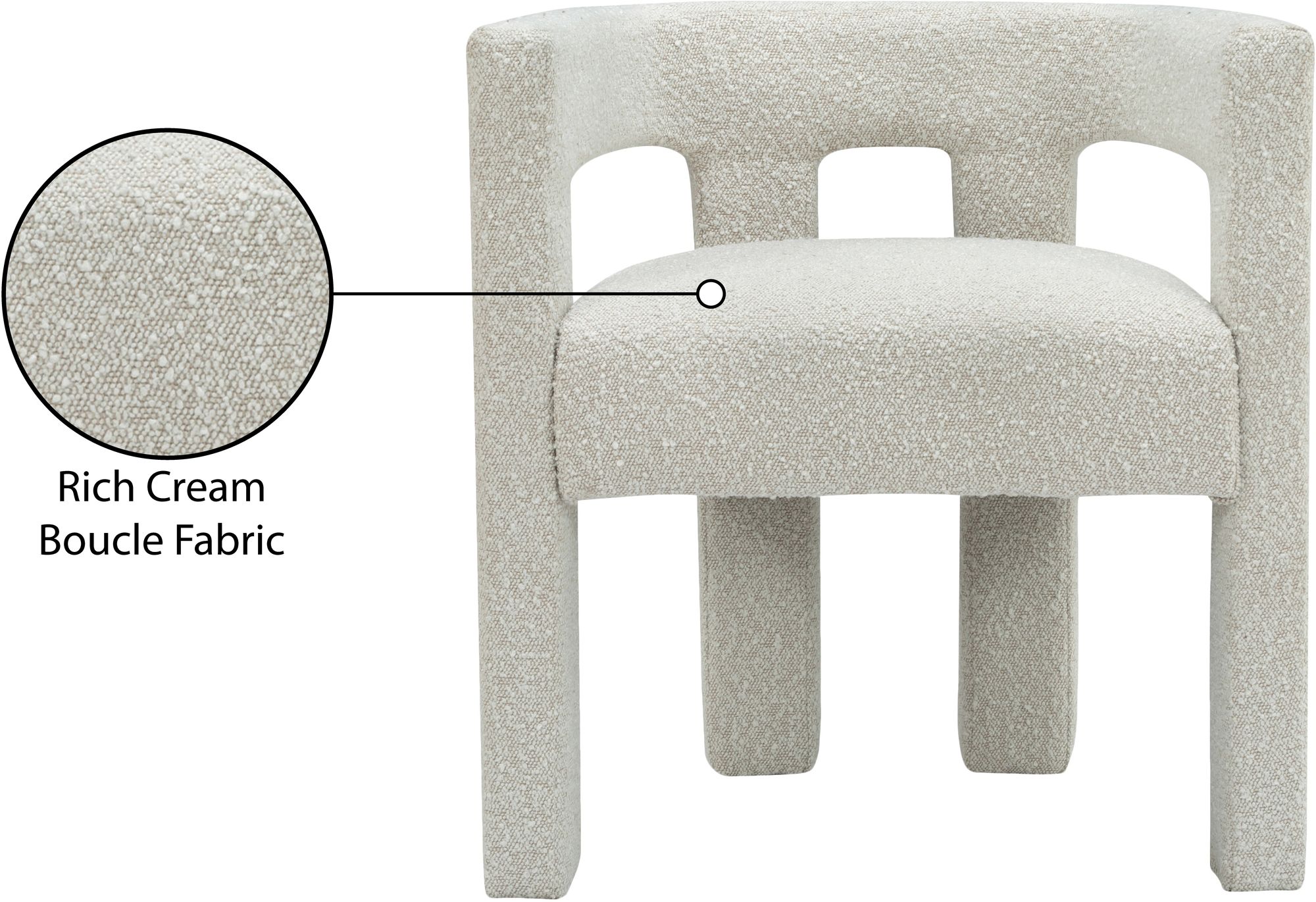 Athena Boucle Fabric Accent Chair