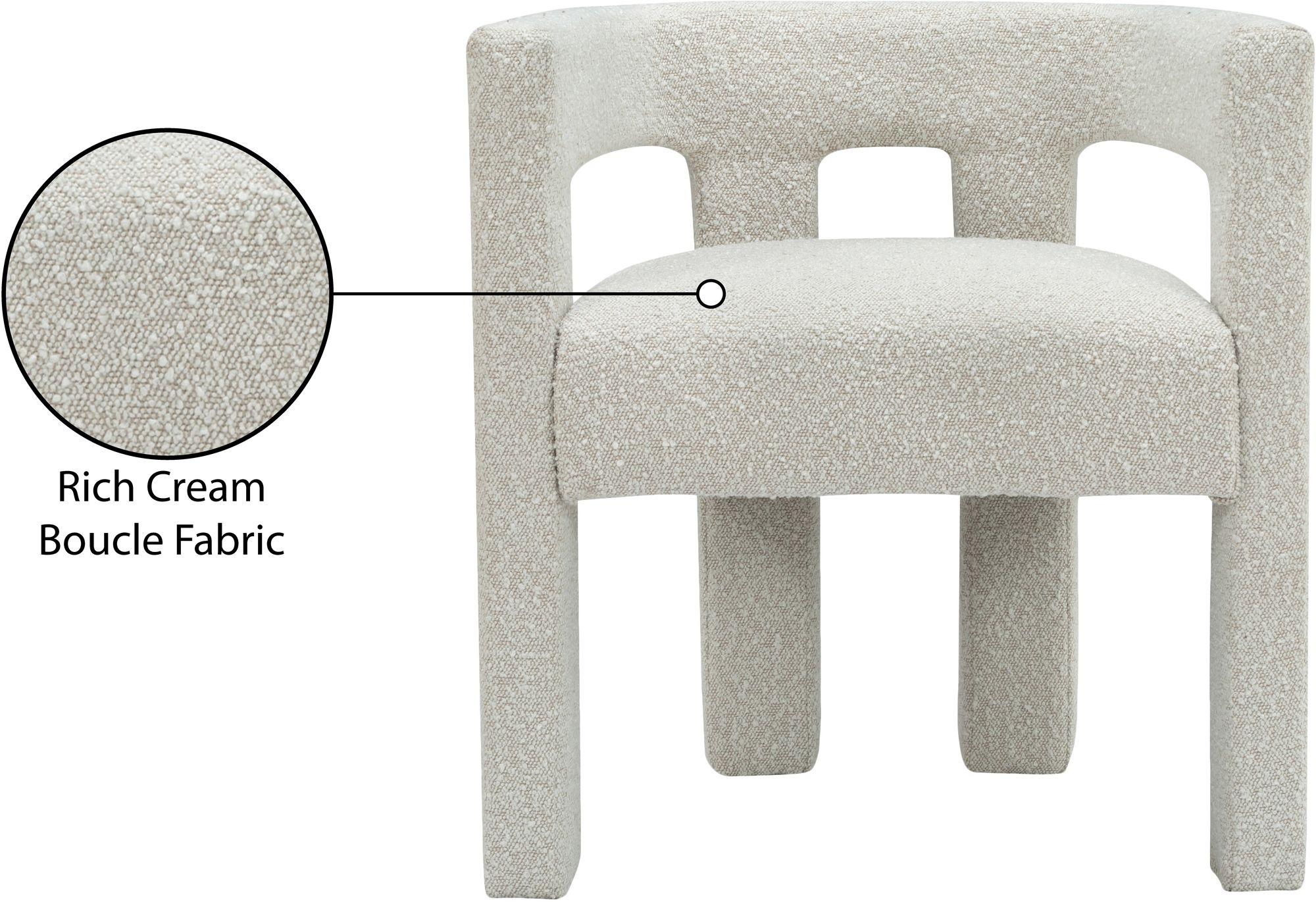 Athena Boucle Fabric Accent Chair