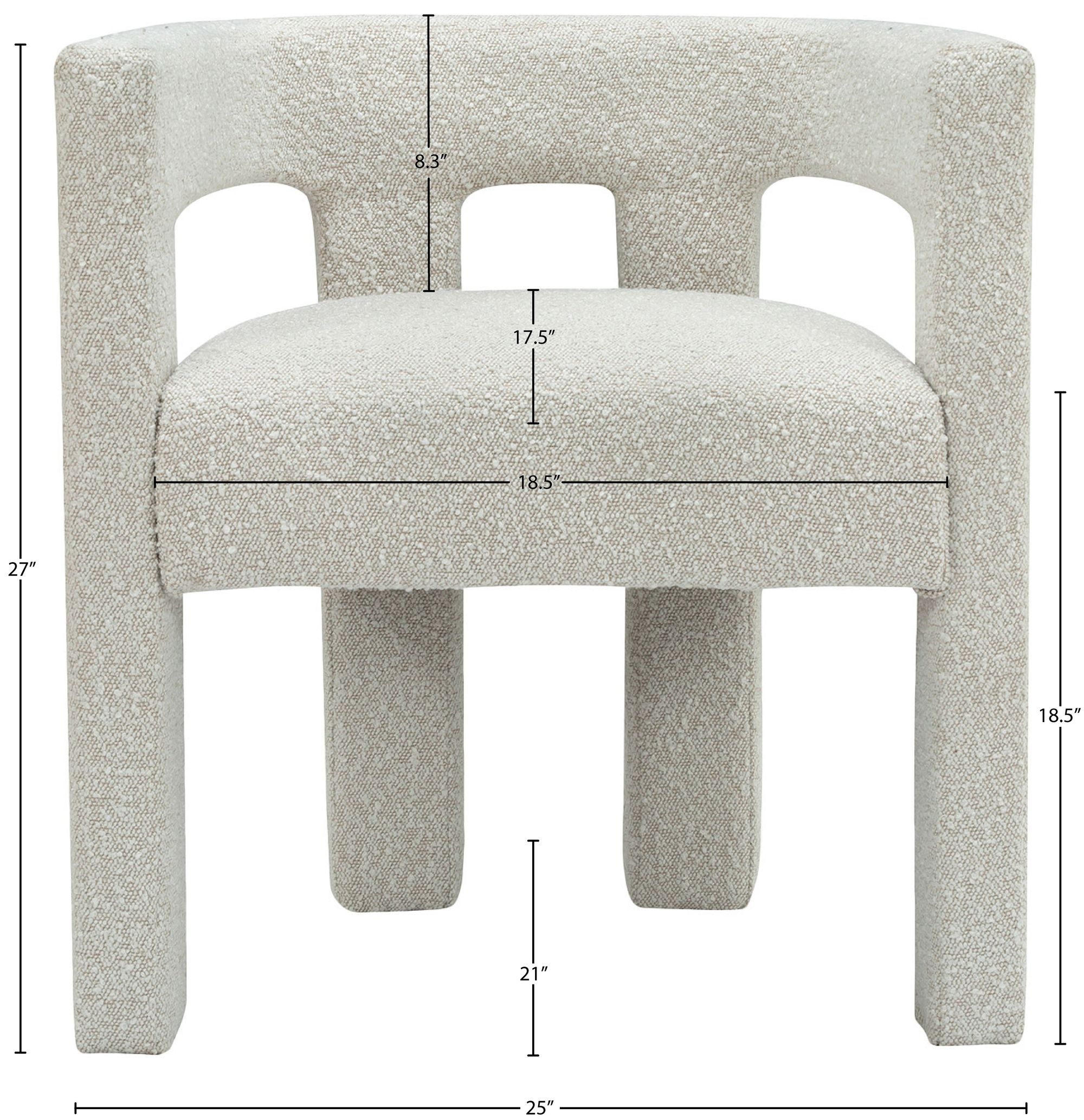 Athena Boucle Fabric Accent Chair