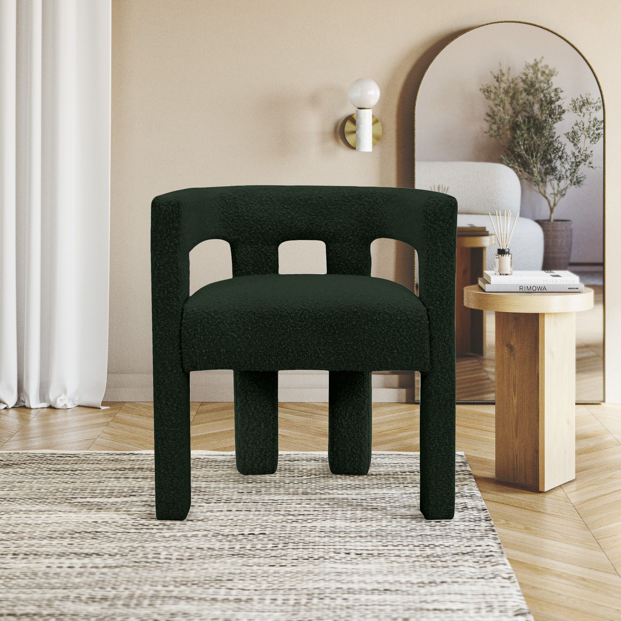 Athena Boucle Fabric Accent Chair